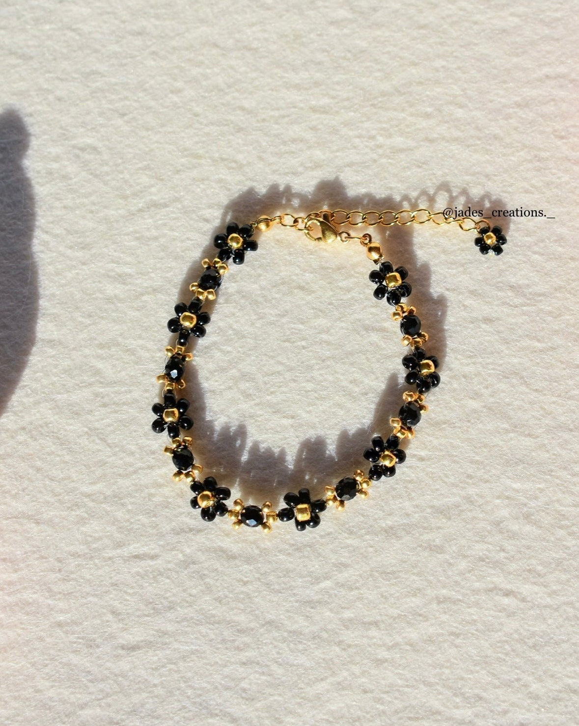 Collana Margherite girocollo Nera