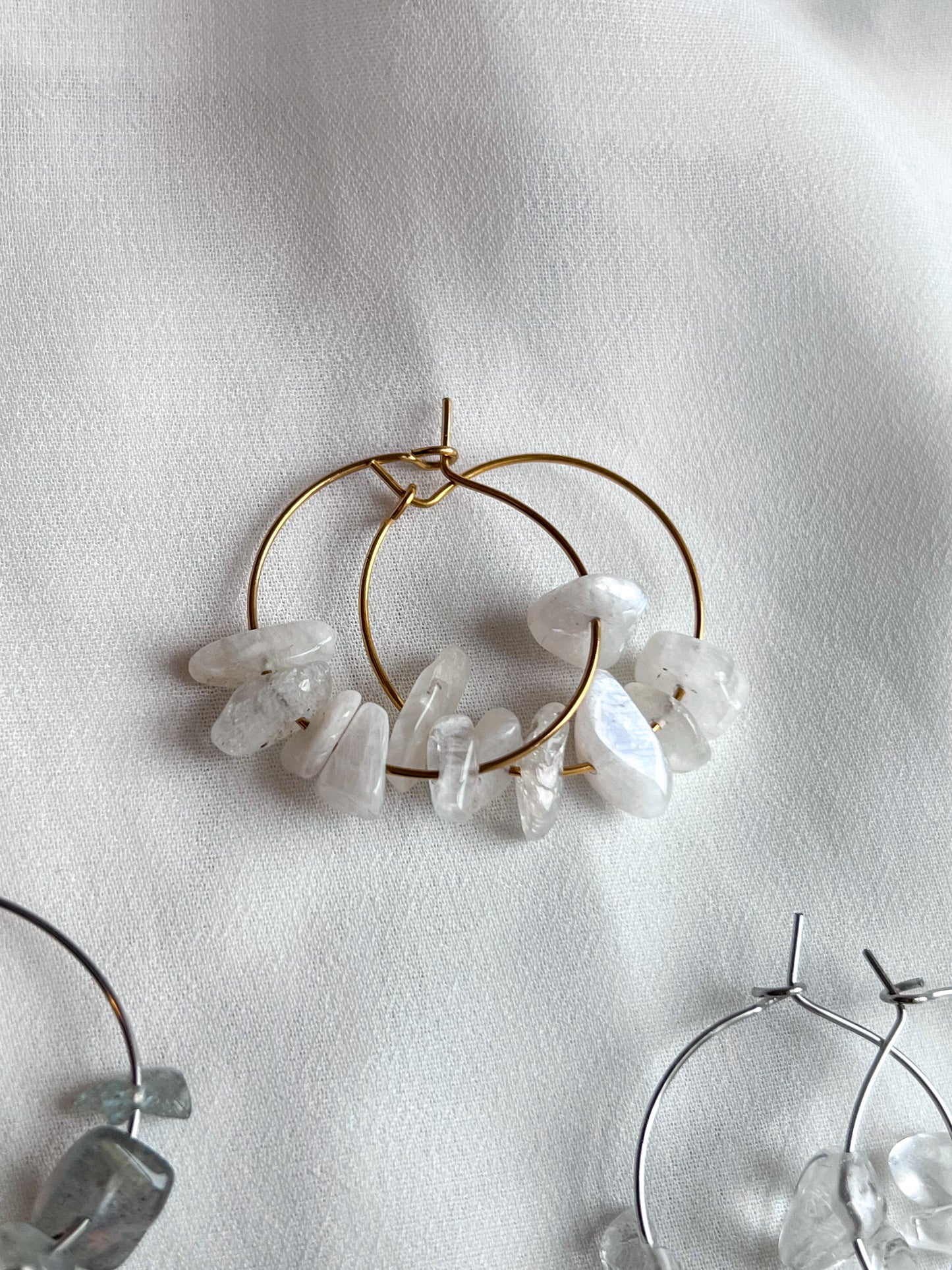 Orecchini cerchio con cristalli