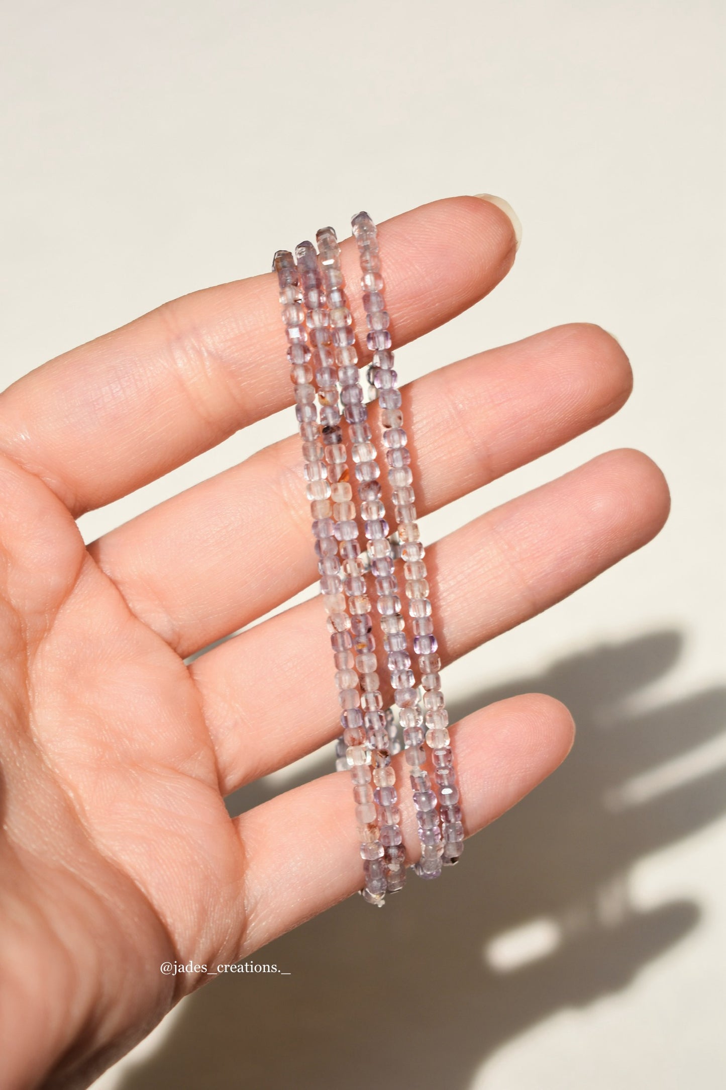 Bracciale elastico Quarzo fantasma viola
