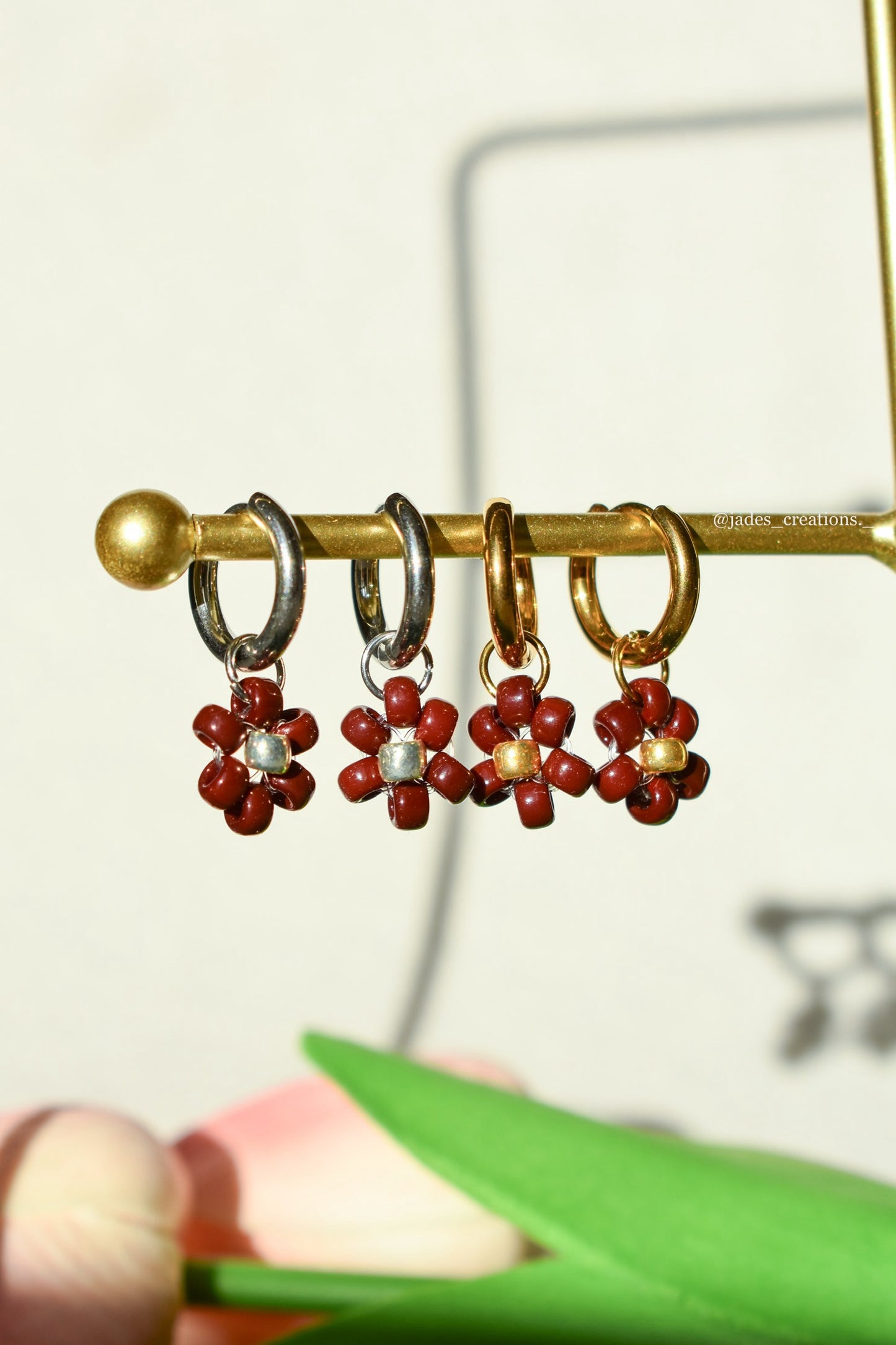 Orecchini Floreali Cioccolato