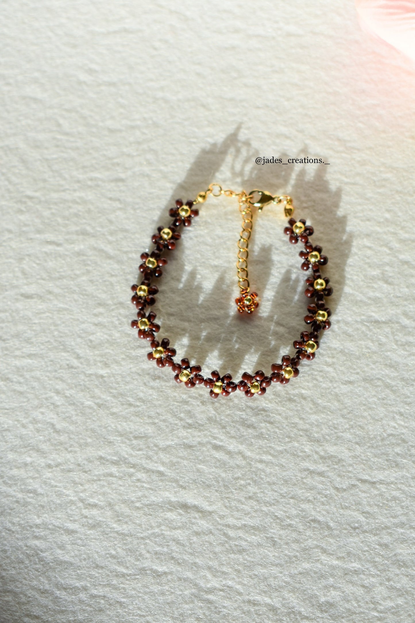 Bracciale floreale cioccolato