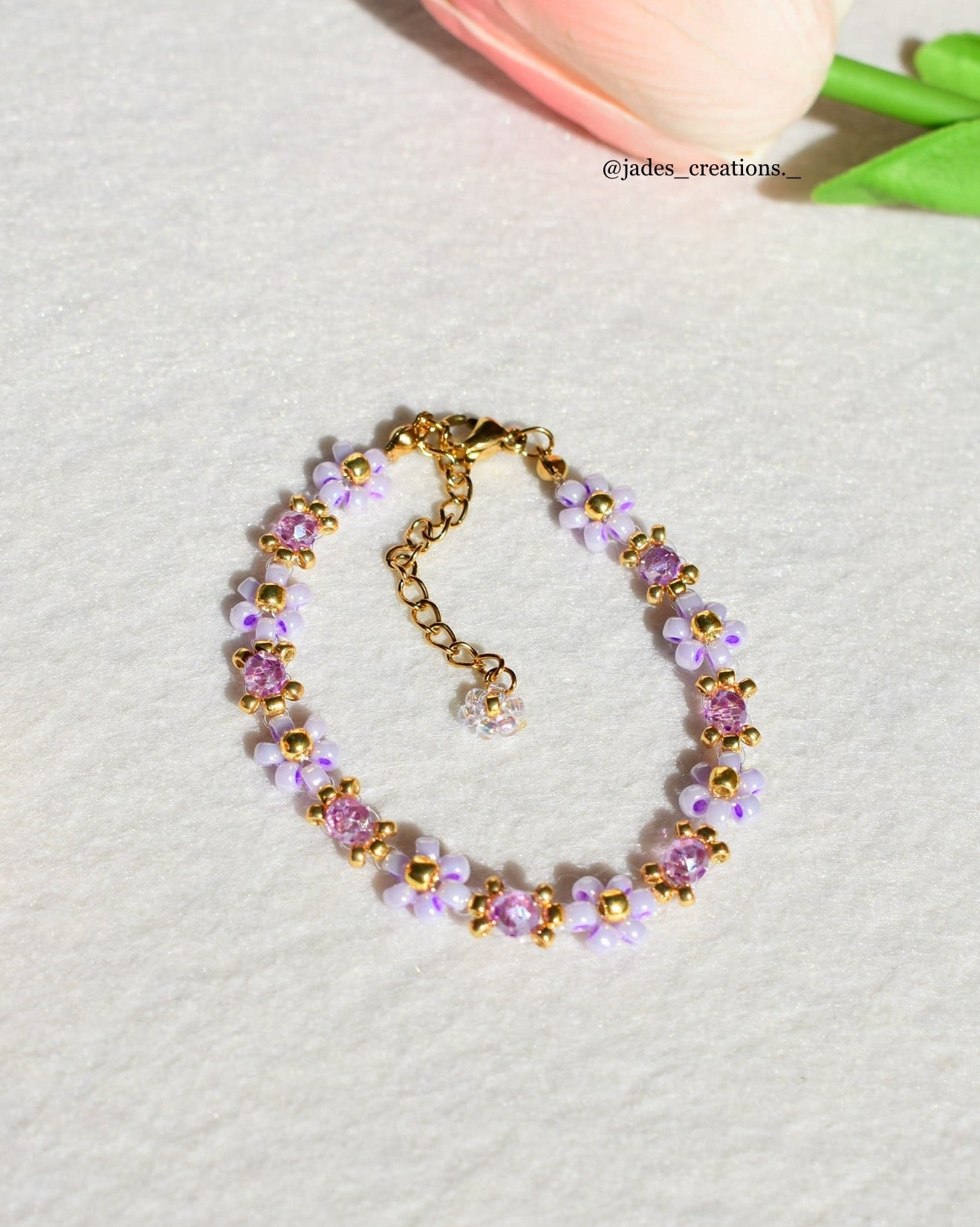 Bracciale margherita viola