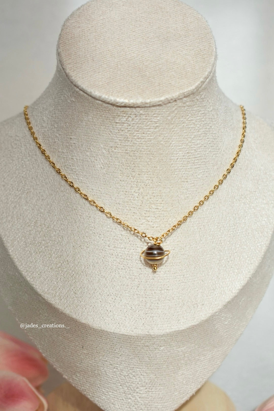 Collana Saturno con Agata Botswana