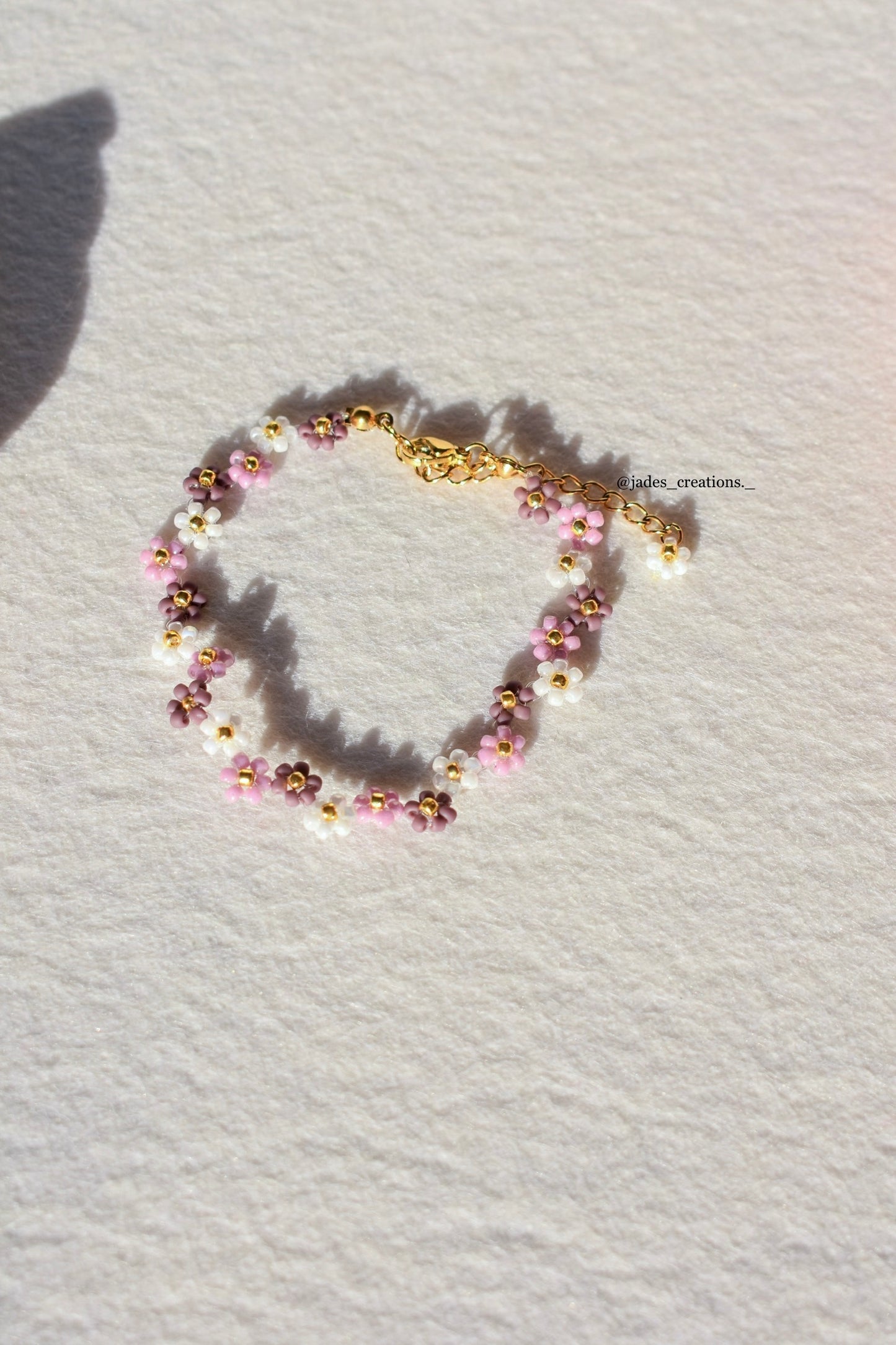 Bracciale floreale viola d’orato