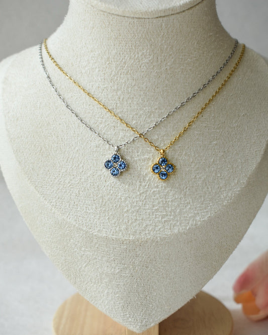 Collana Dalia Azzurra acciaio inossidabile