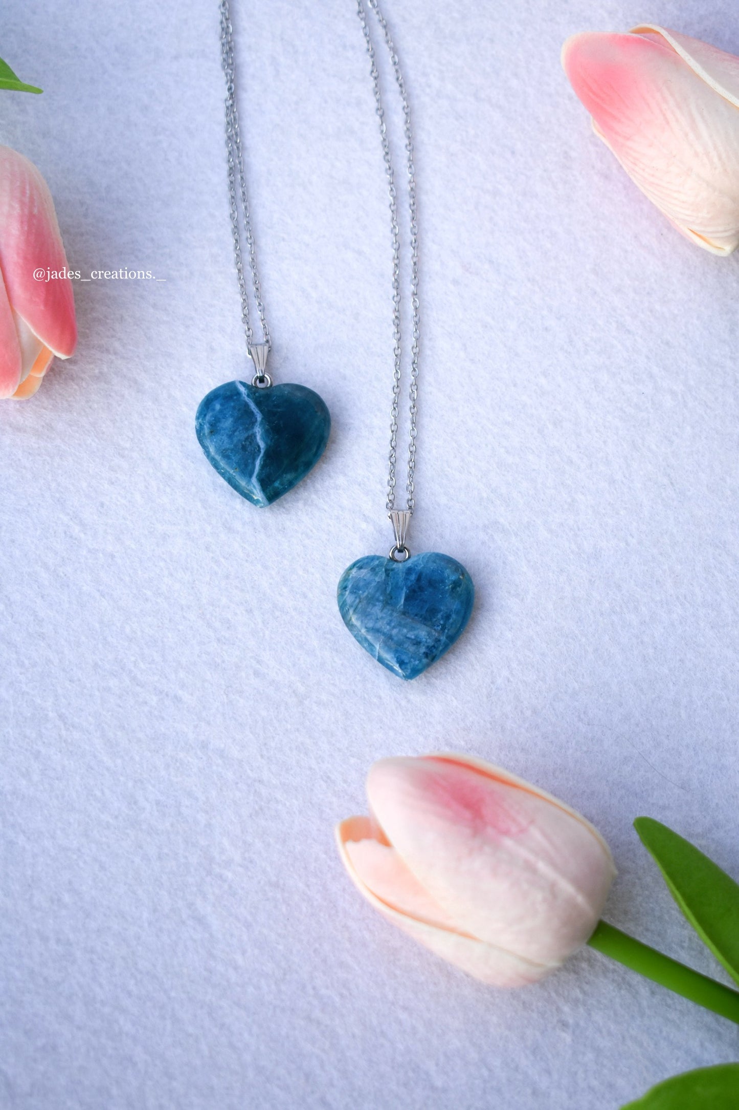 Collana cuore in Apatite