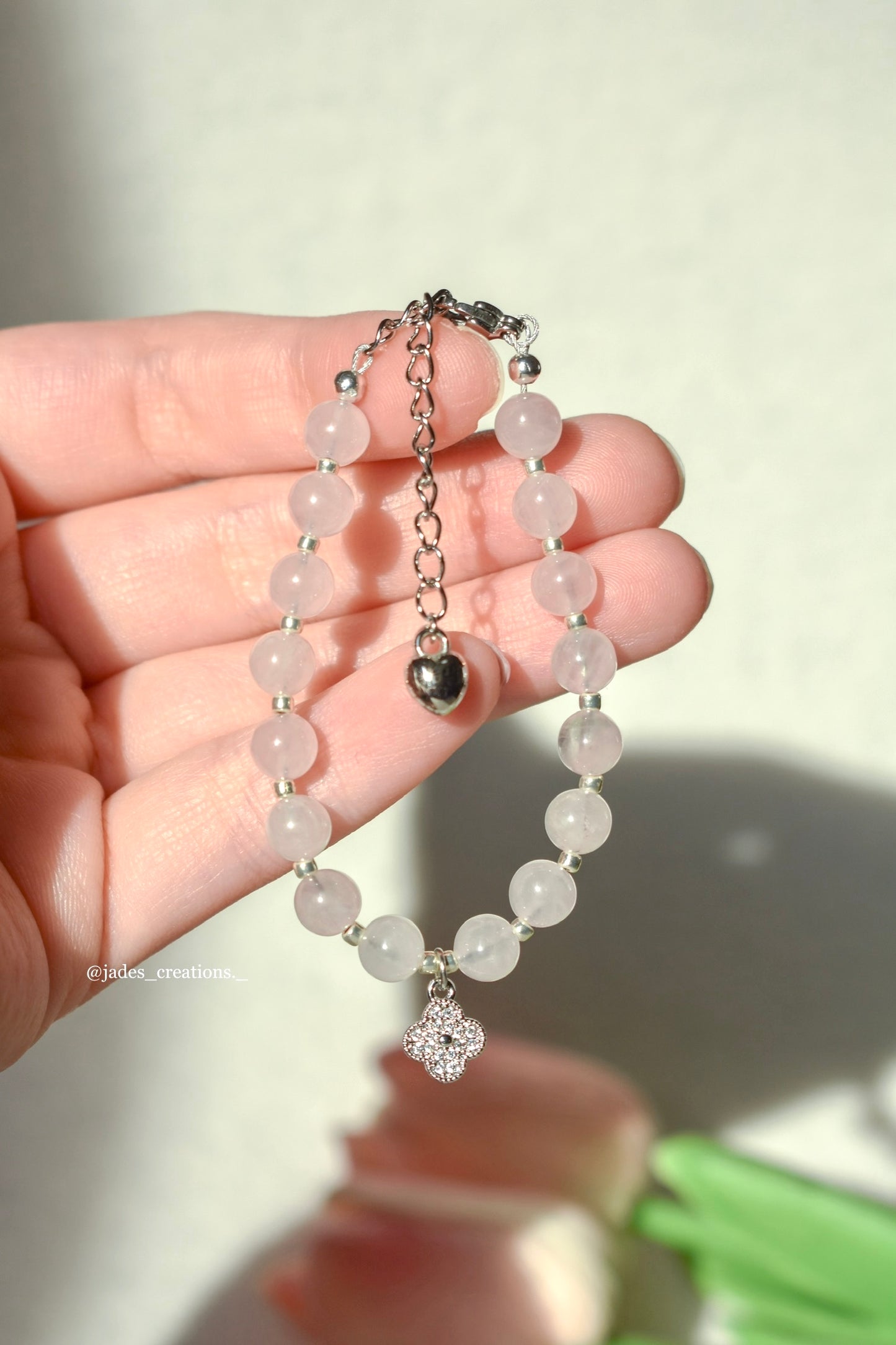 Bracciale con Quarzo Rosa