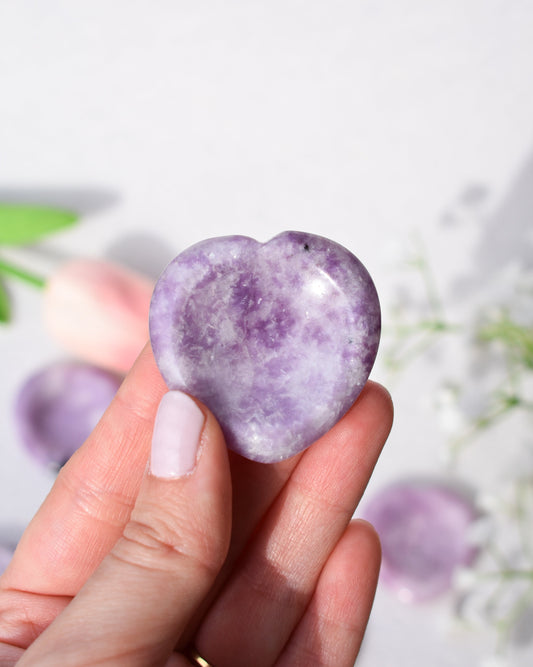 Worry stone cuore Lepidolite