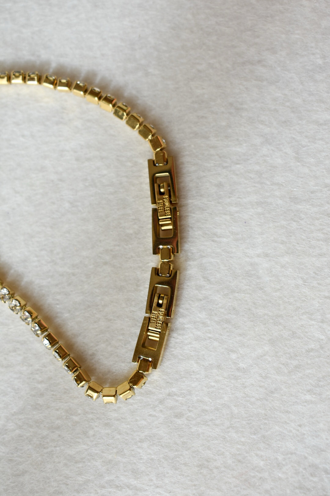 Bracciale Tennis Dorato acciaio inox