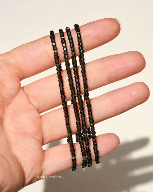Bracciale elastico Tormalina nera
