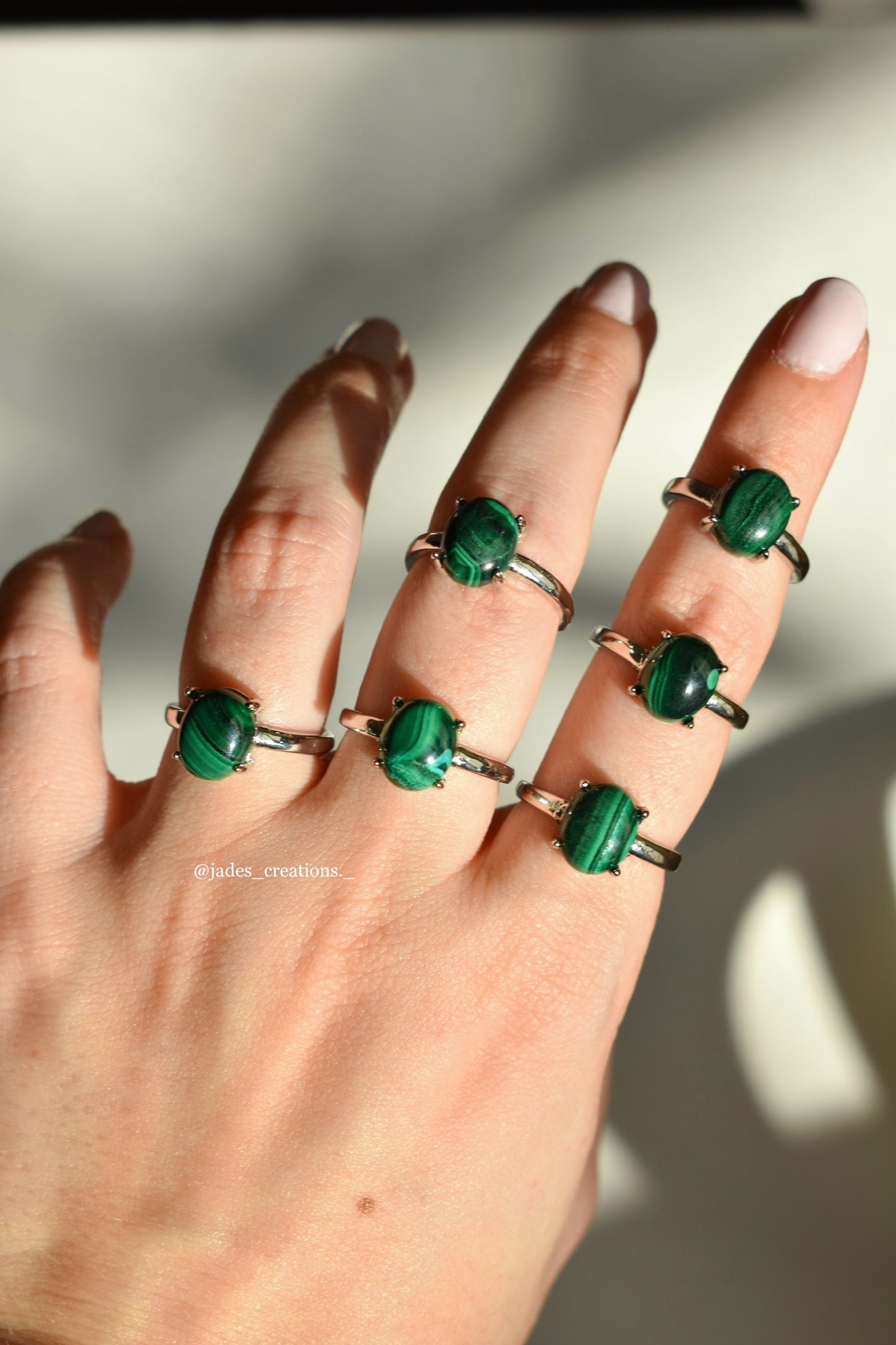 Anello con Malachite