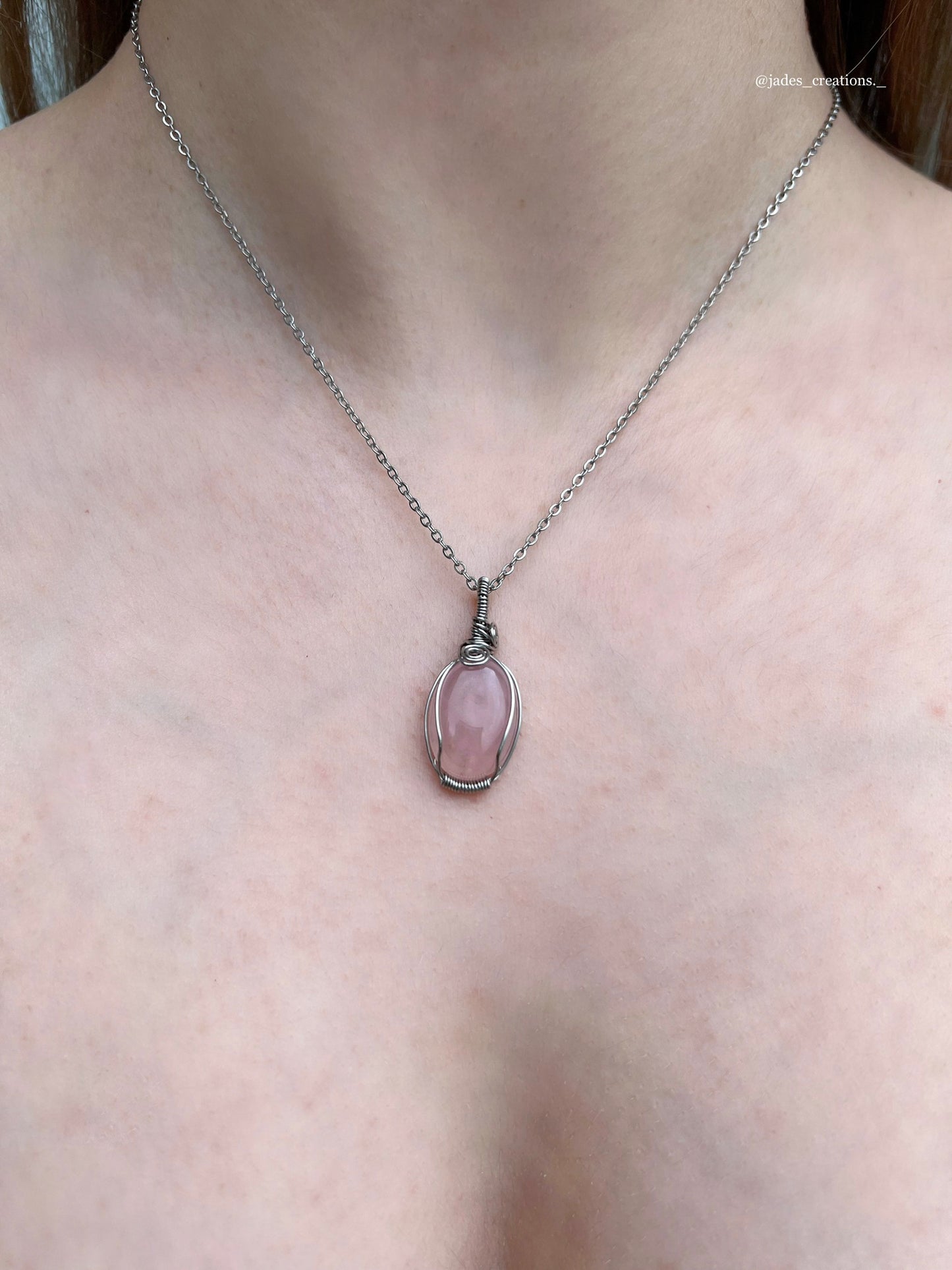 Collana con Quarzo Rosa