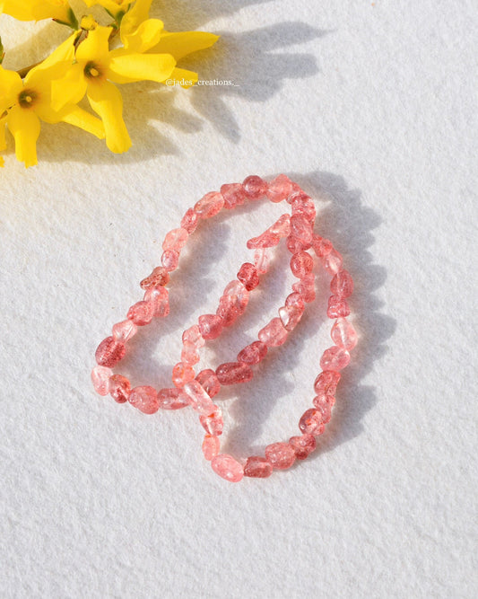 Bracciale elastico Quarzo Fragola