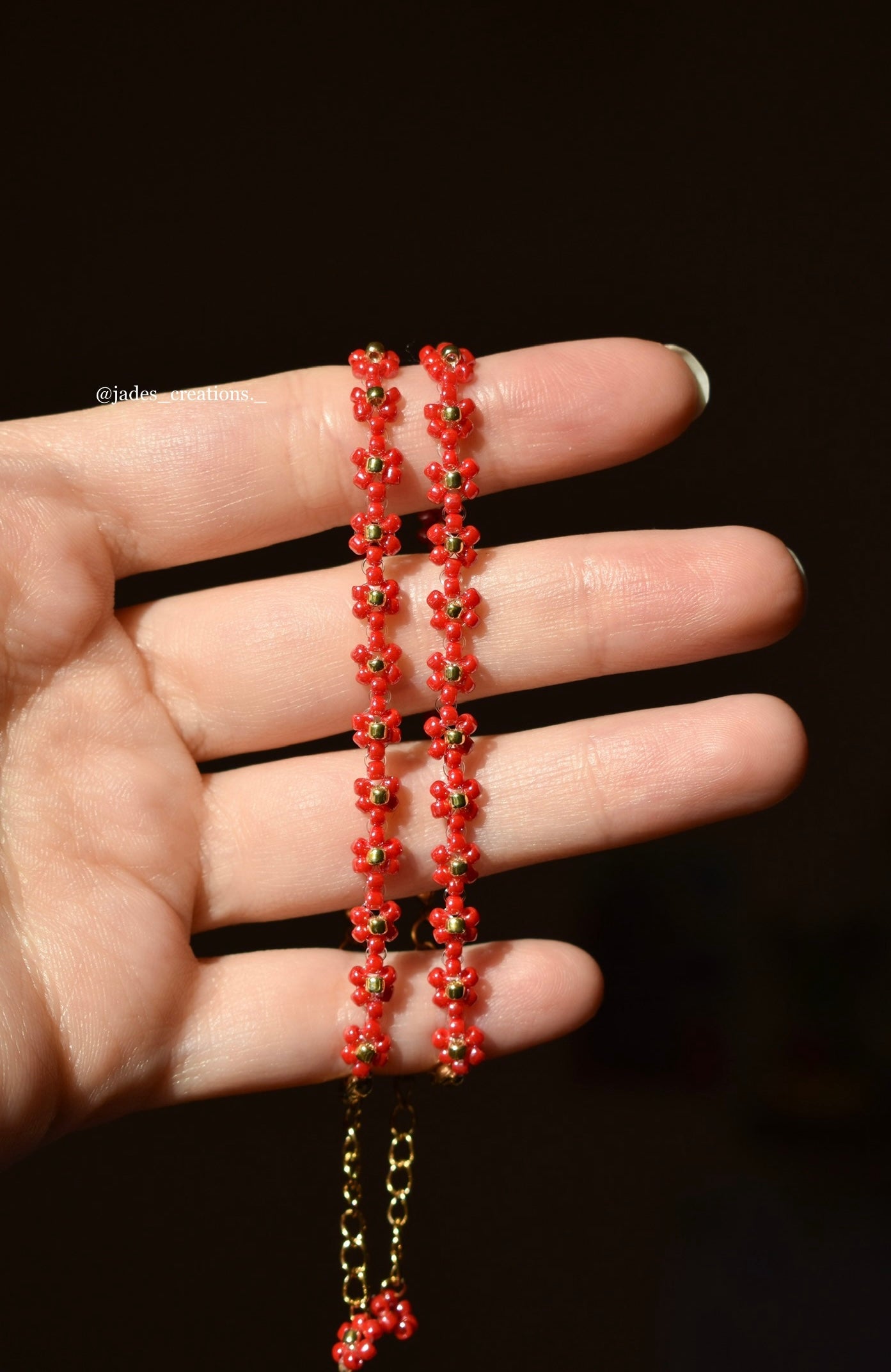 Collana Floreale Rosso Cherry