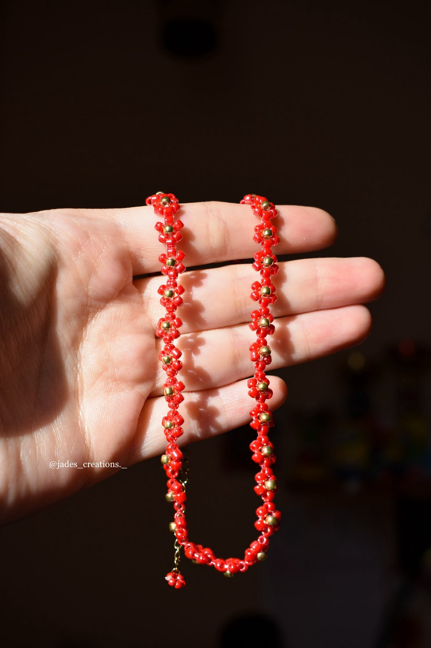 Collana Floreale Rosso Cherry