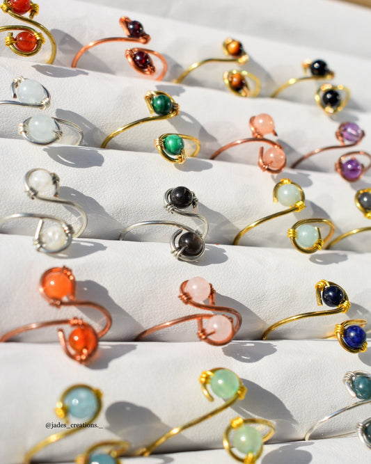 Anelli regolabili con cristalli