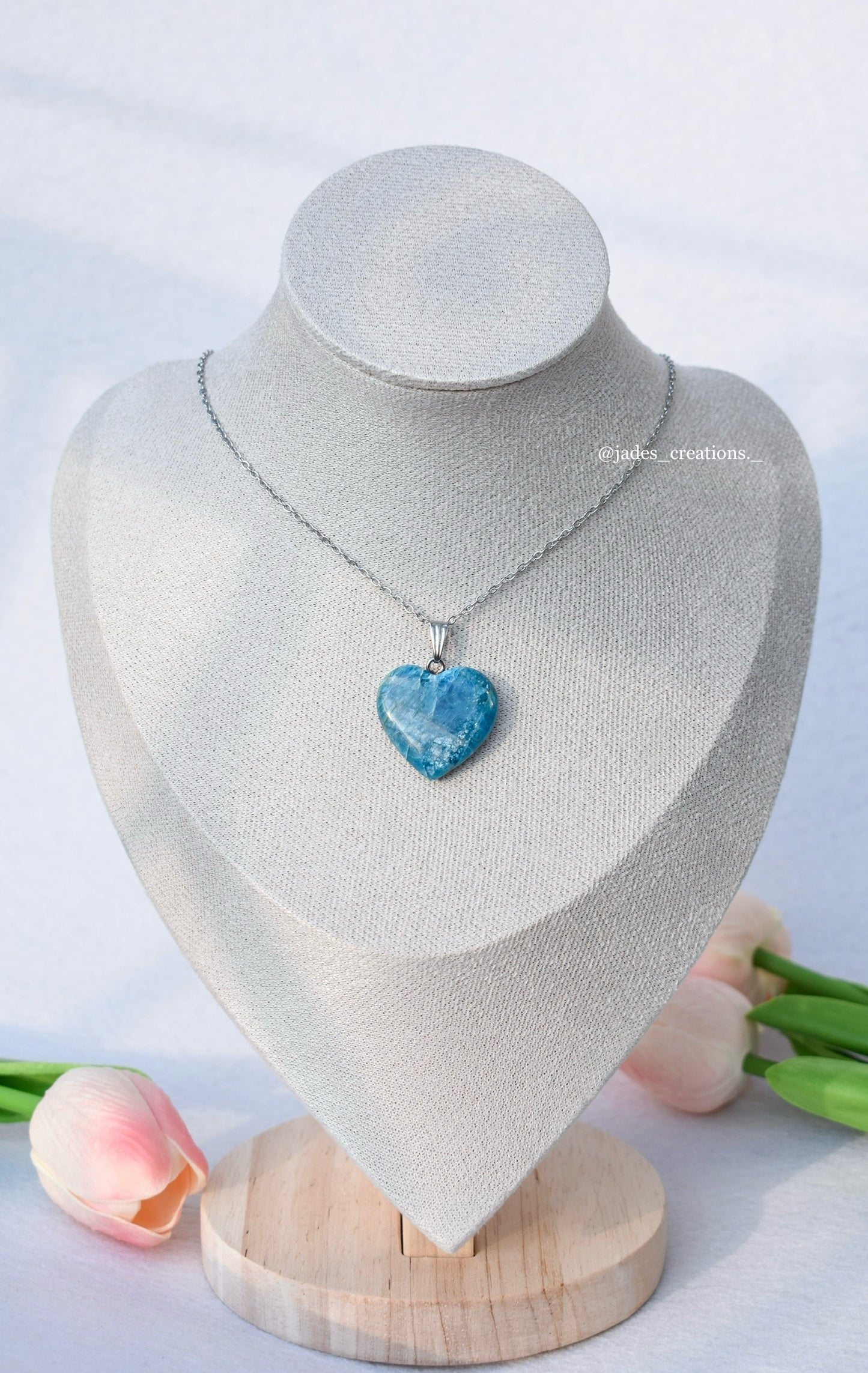 Collana cuore in Apatite