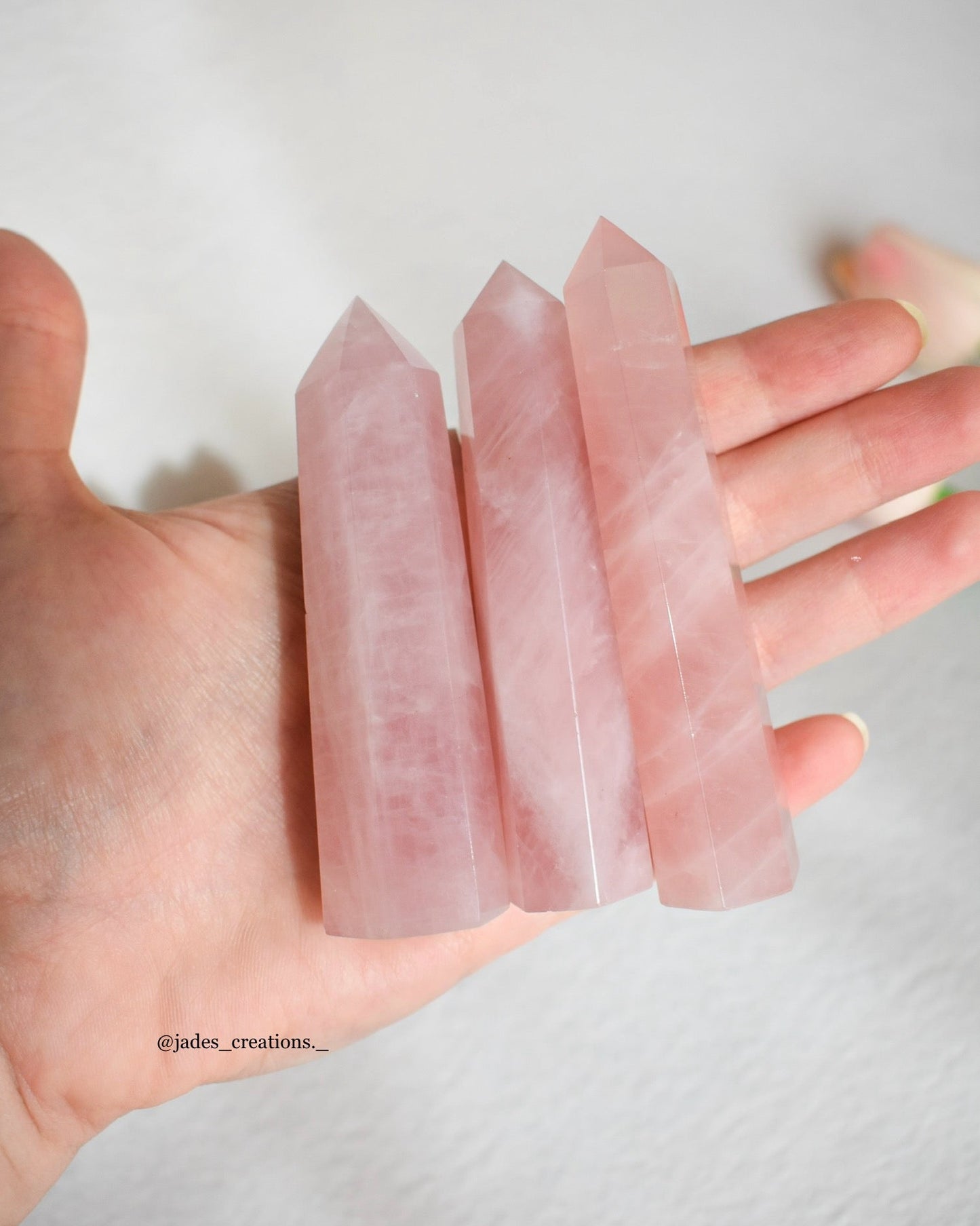 Torri in Quarzo Rosa del Madagascar