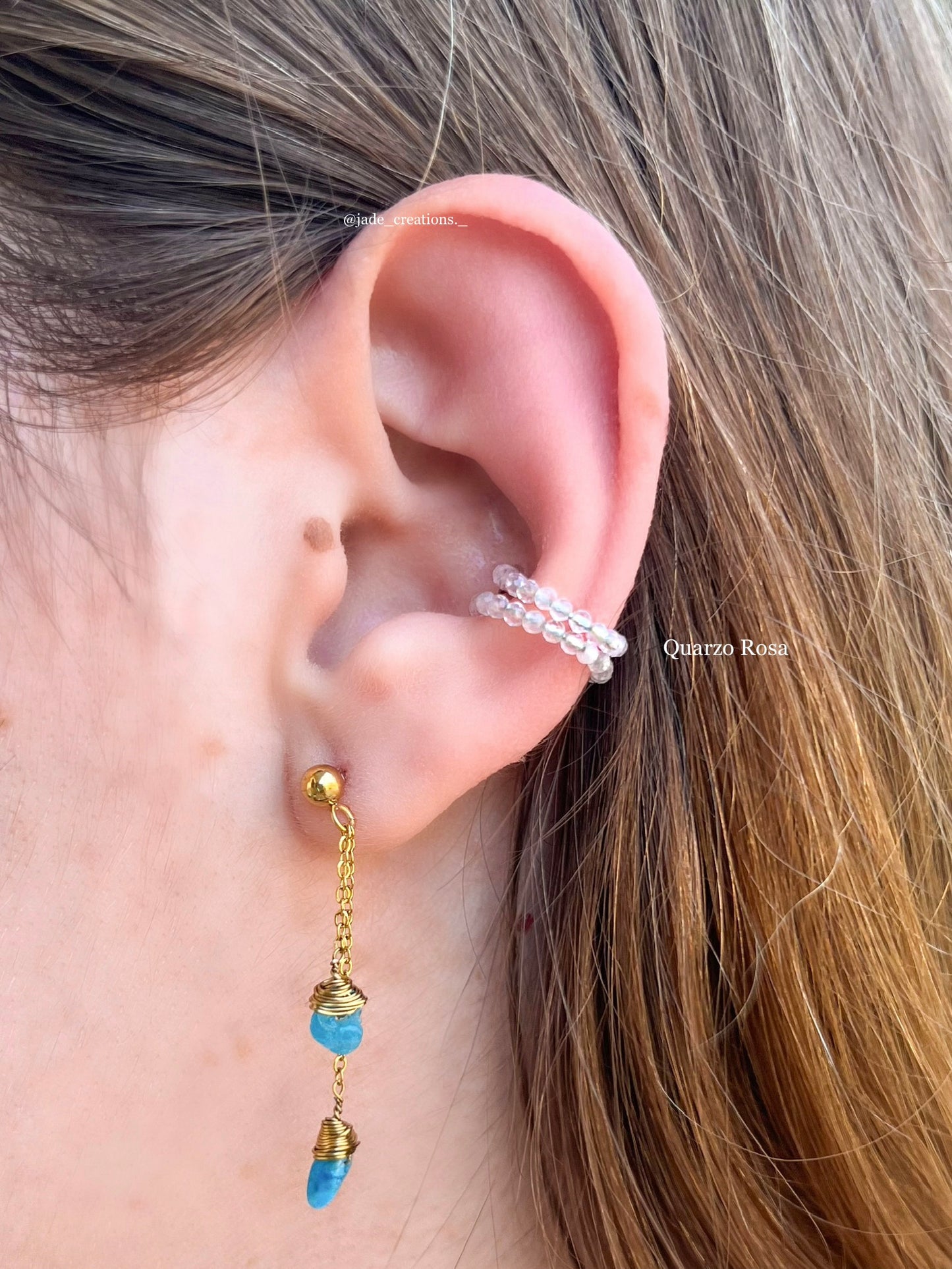 Ear Cuff con cristalli 2mm