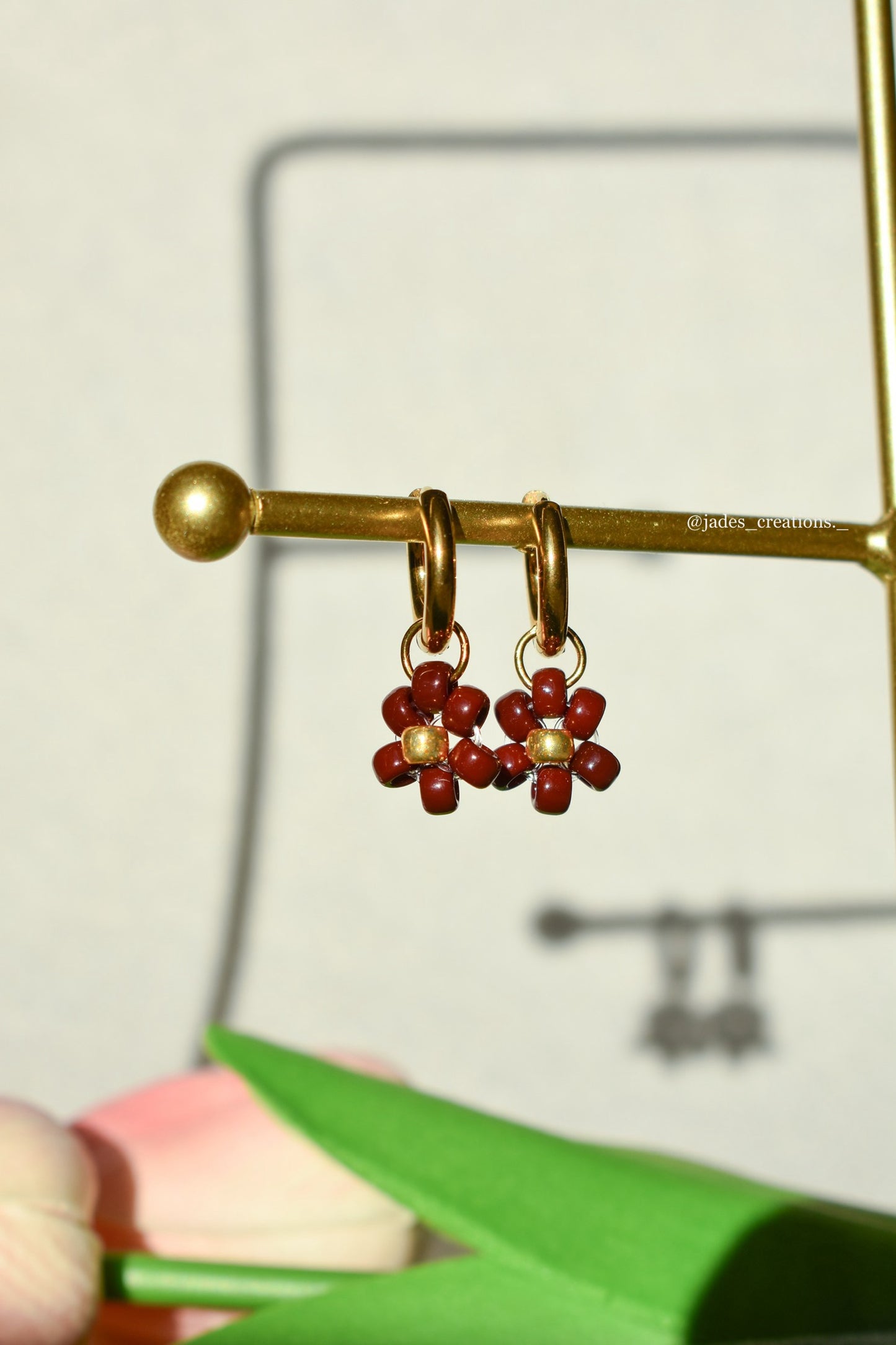 Orecchini Floreali Cioccolato