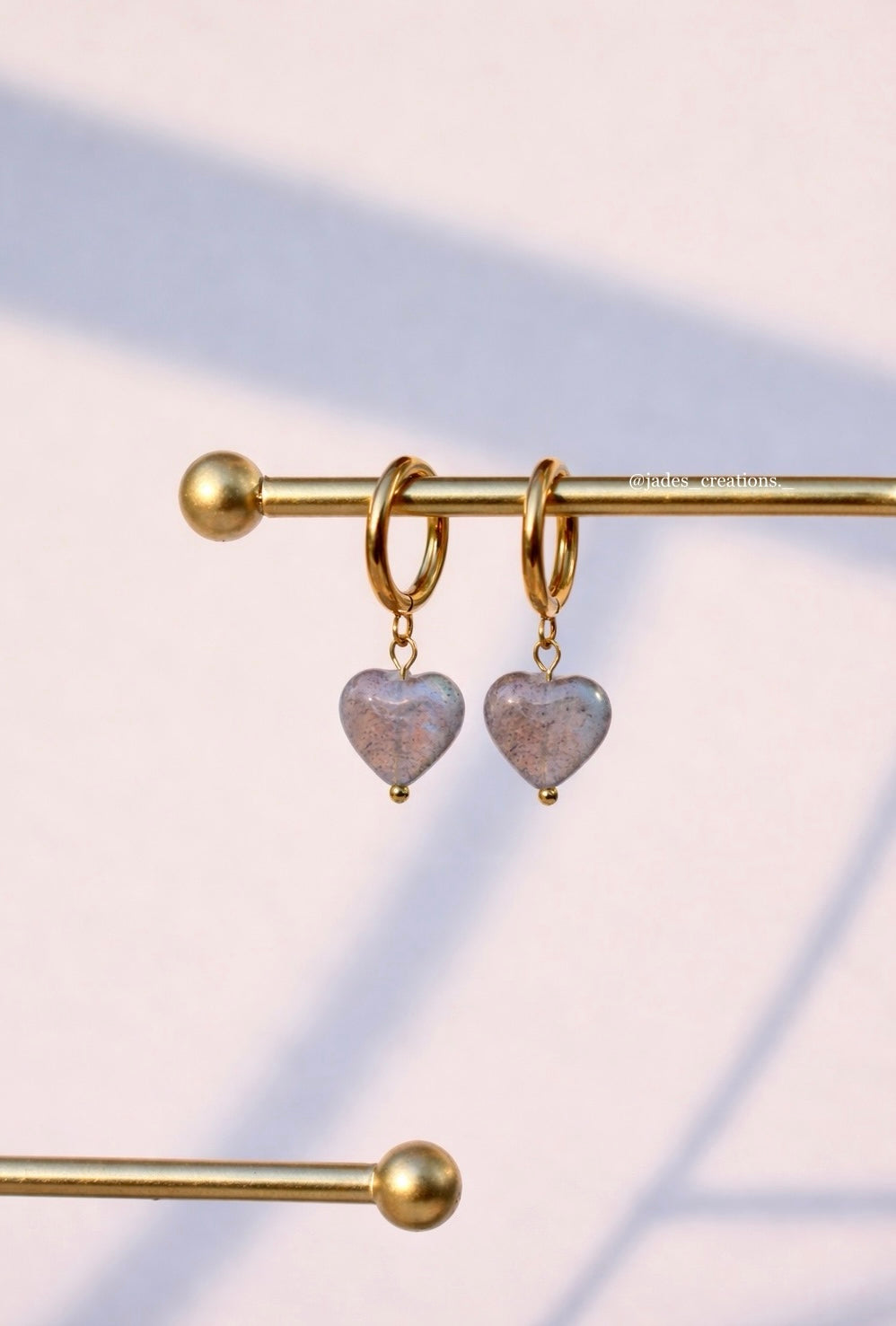 Orecchini cuore con Labradorite