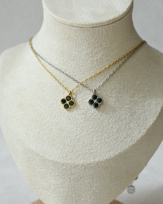 Collana Dalia Verde scuro acciaio inossidabile
