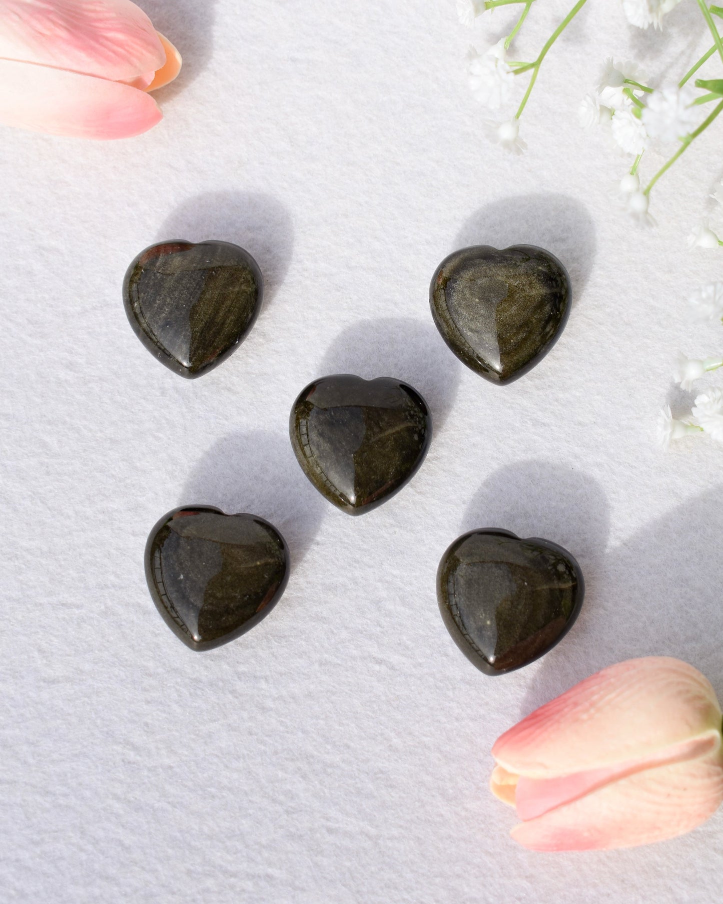 Cuore in Ossidiana Dorata