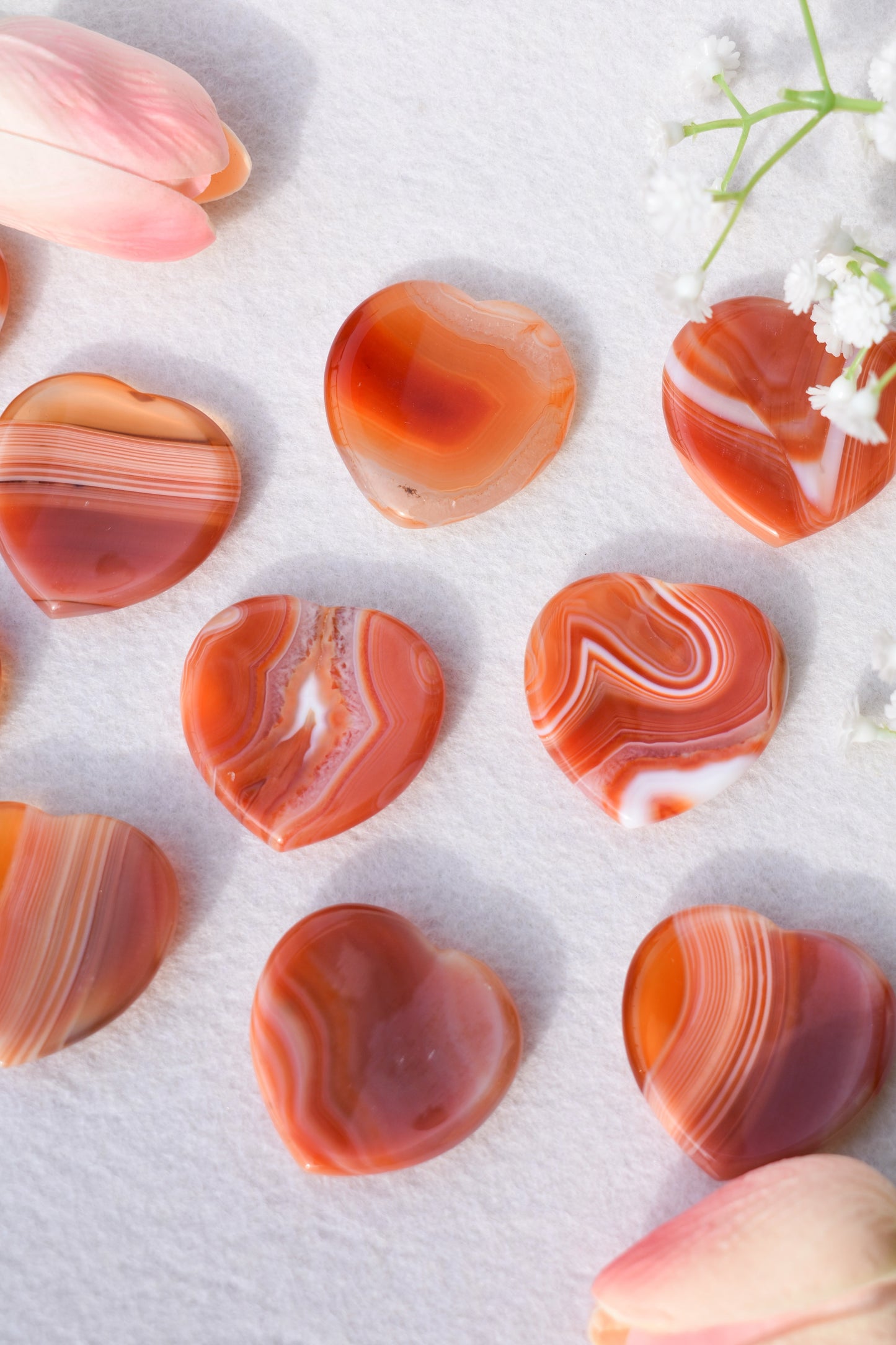 Worry stone cuore Corniola