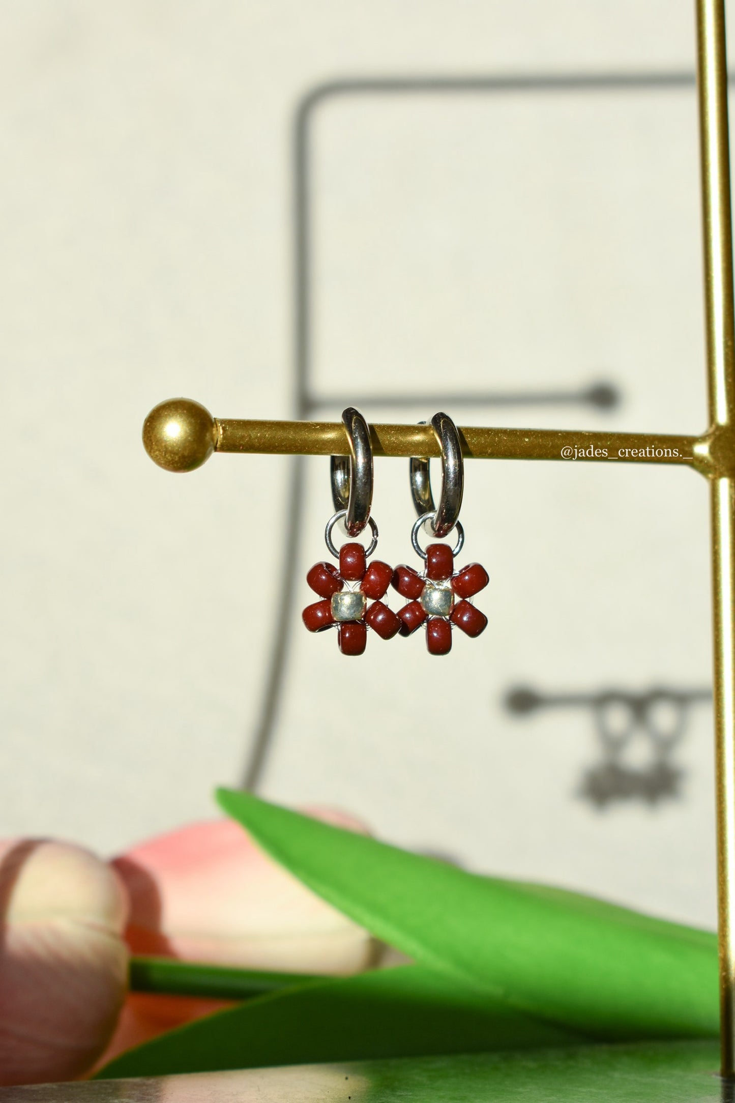 Orecchini Floreali Cioccolato