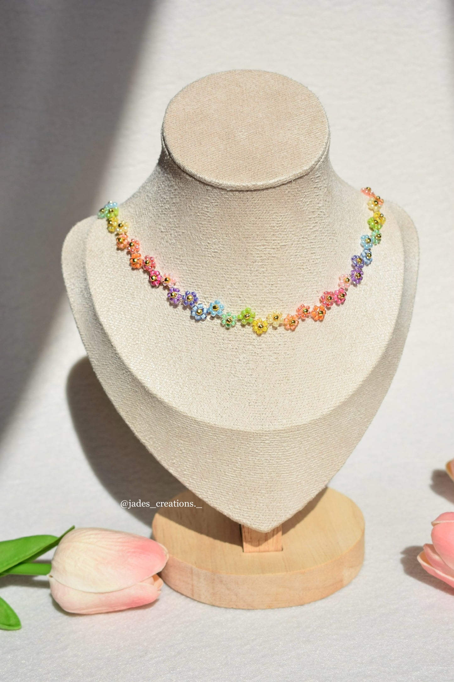 Collana Flora Arcobaleno oro