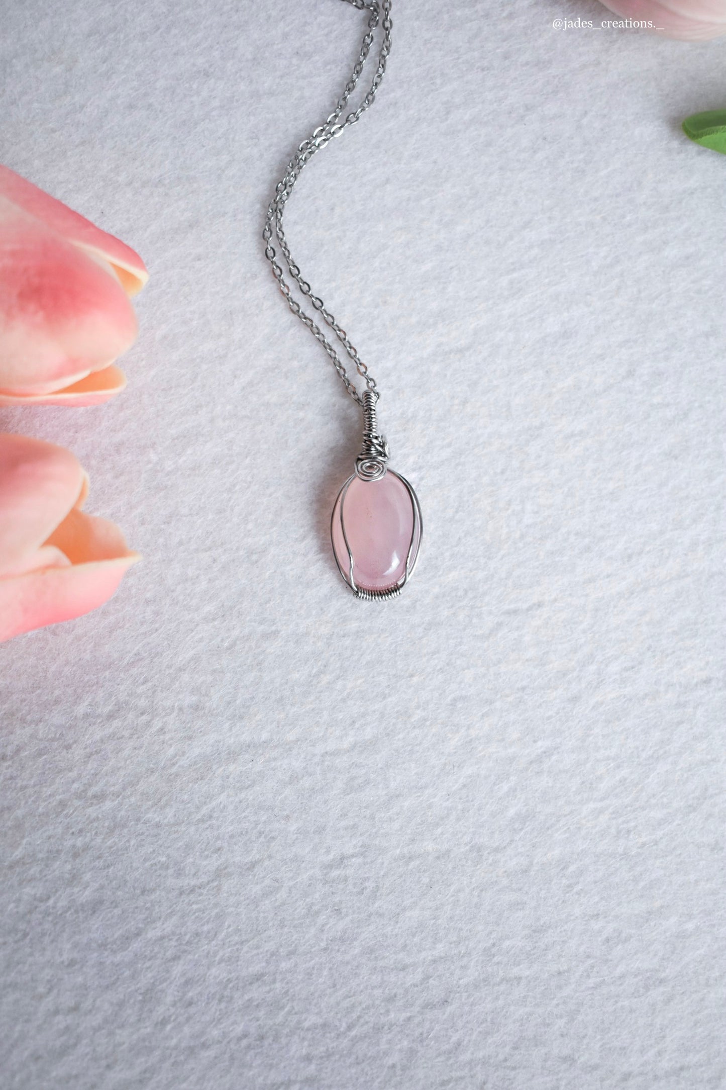 Collana con Quarzo Rosa