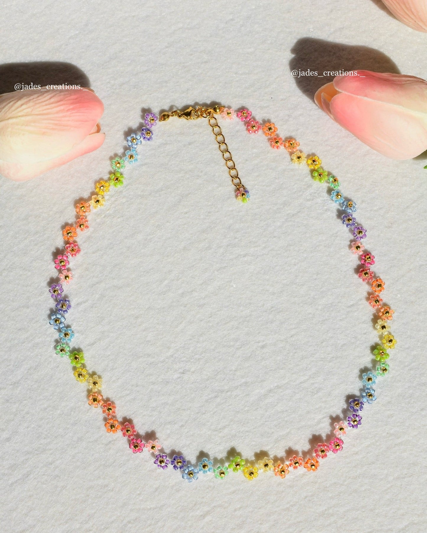 Collana Flora Arcobaleno oro