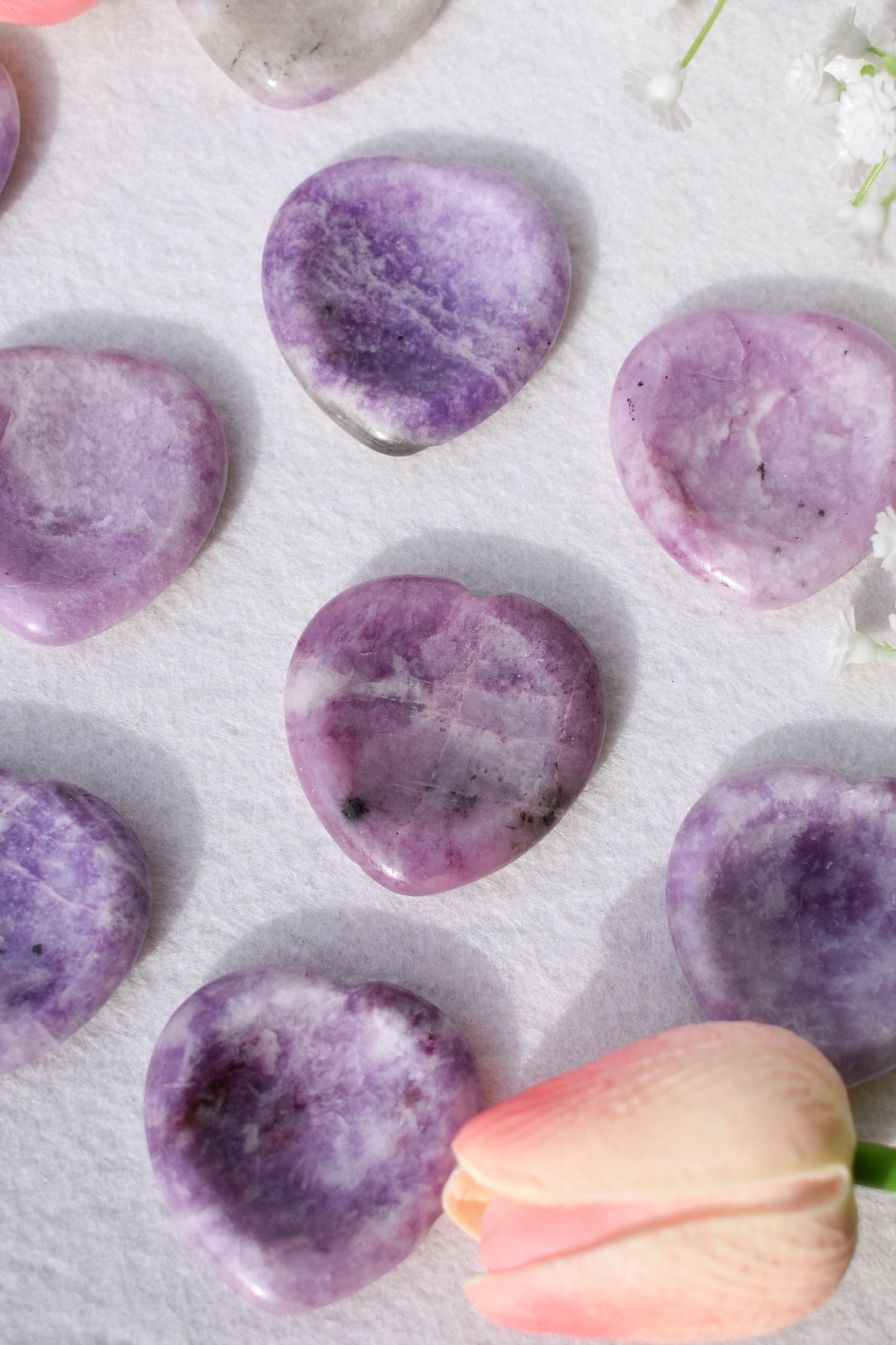 Worry stone cuore Lepidolite