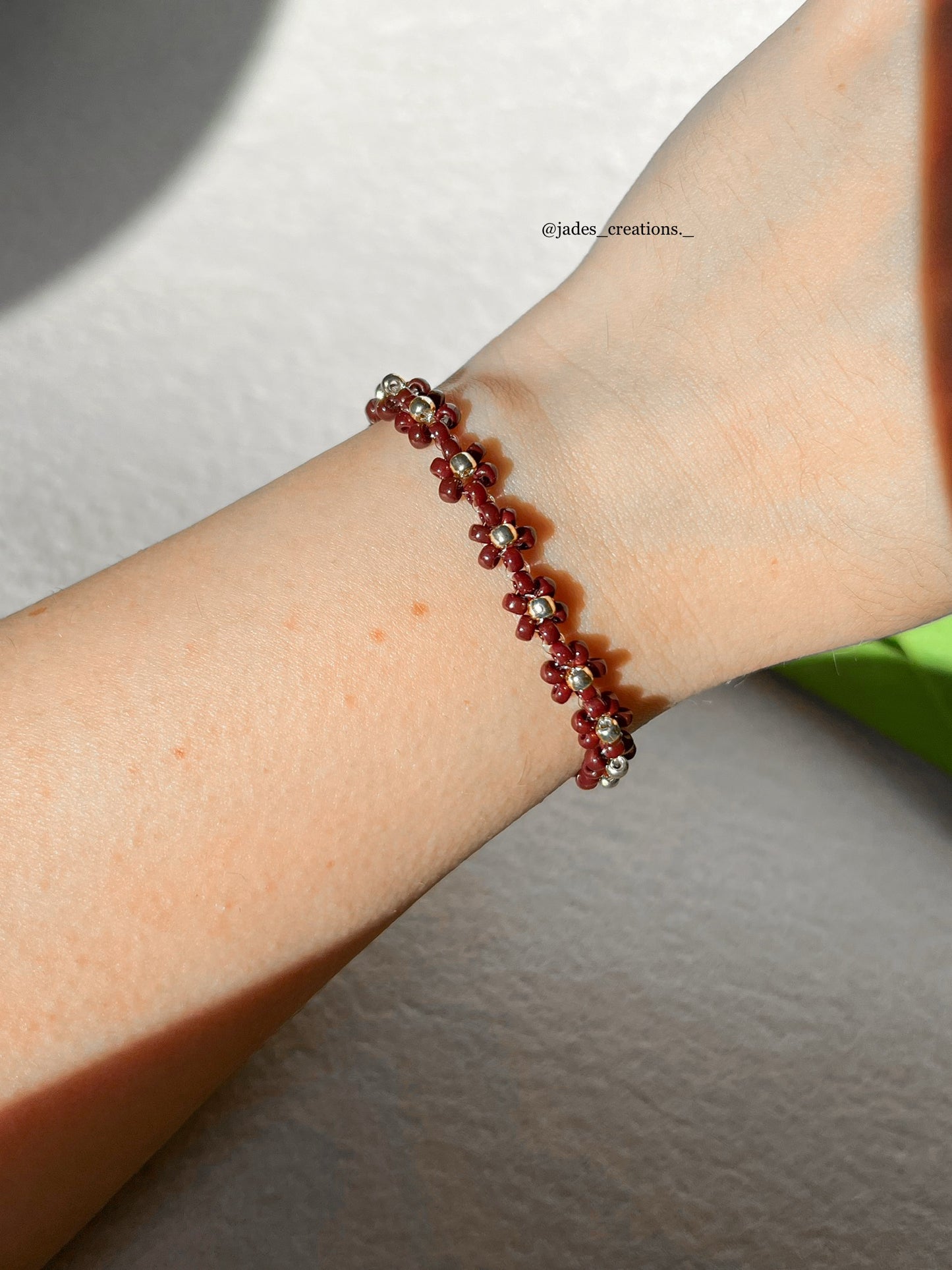 Bracciale floreale cioccolato