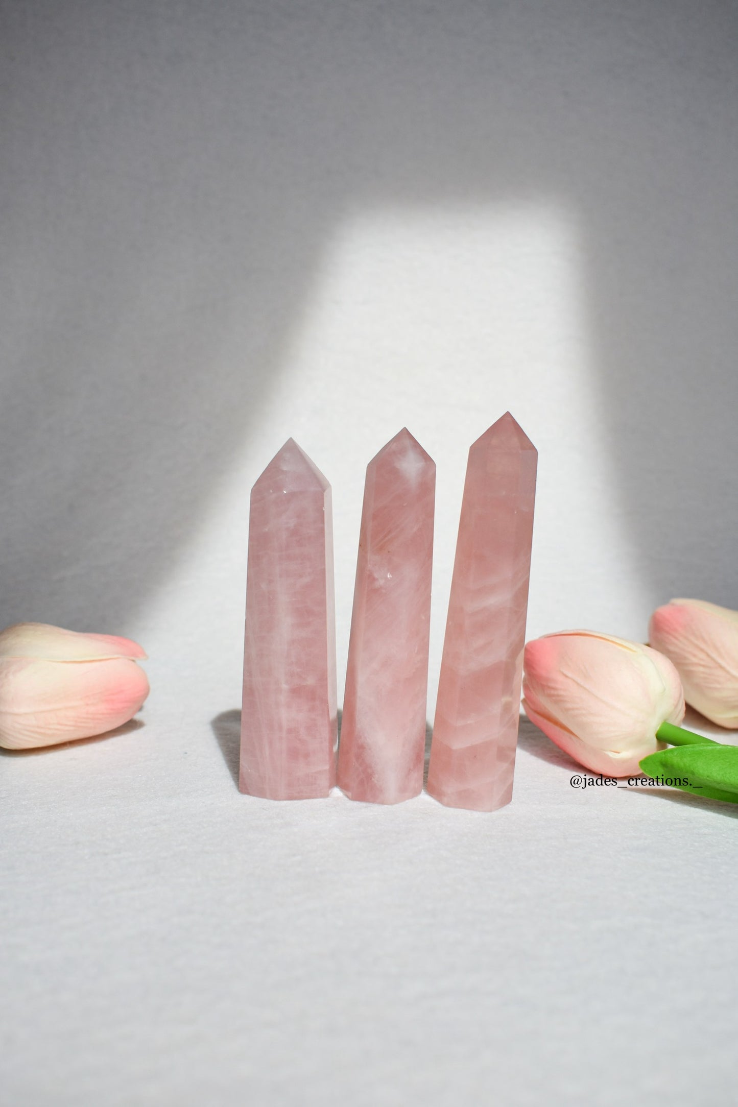 Torri in Quarzo Rosa del Madagascar