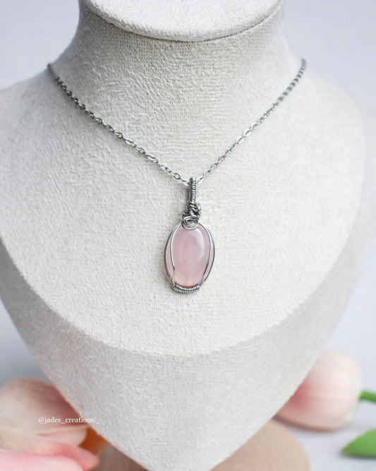 Collana con Quarzo Rosa