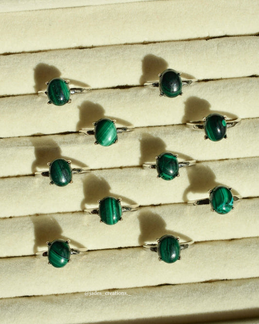 Anello con Malachite