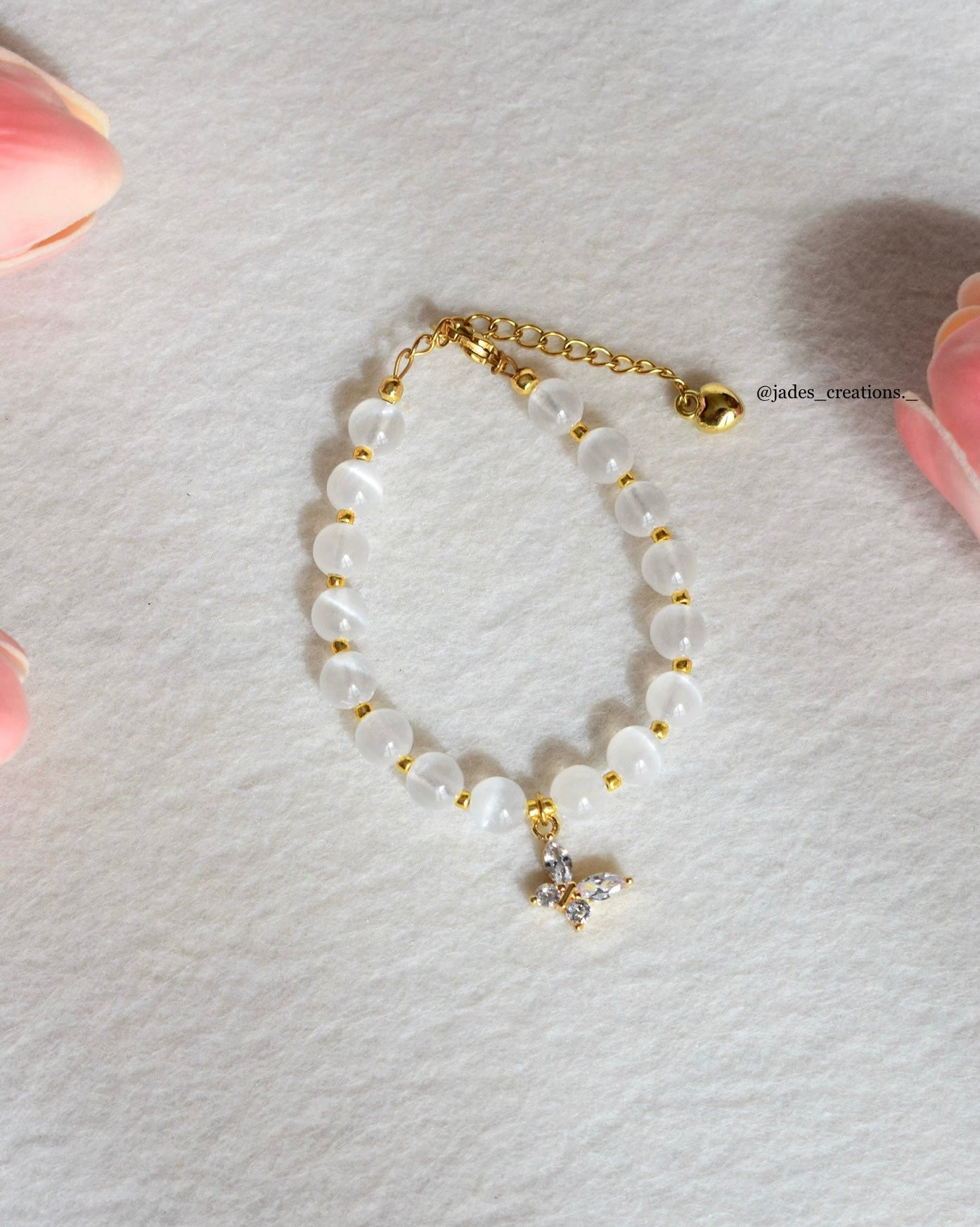 Bracciale con farfalla in Selenite