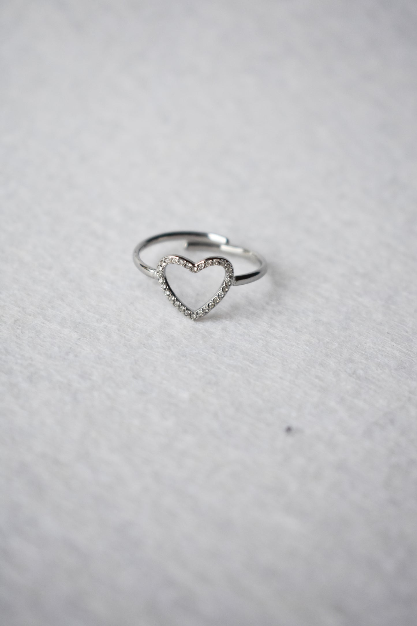 Anello con cuore zirconi