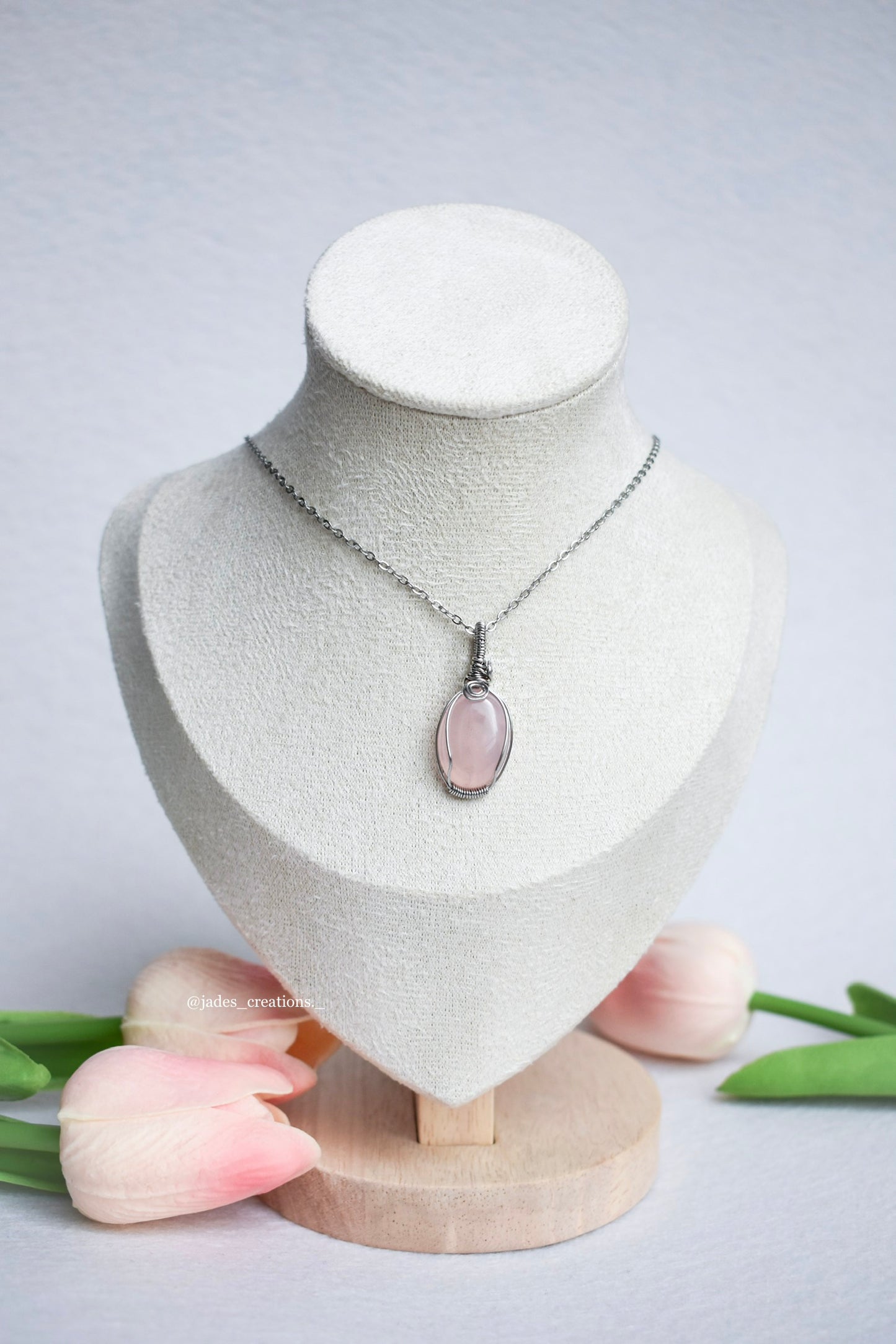 Collana con Quarzo Rosa