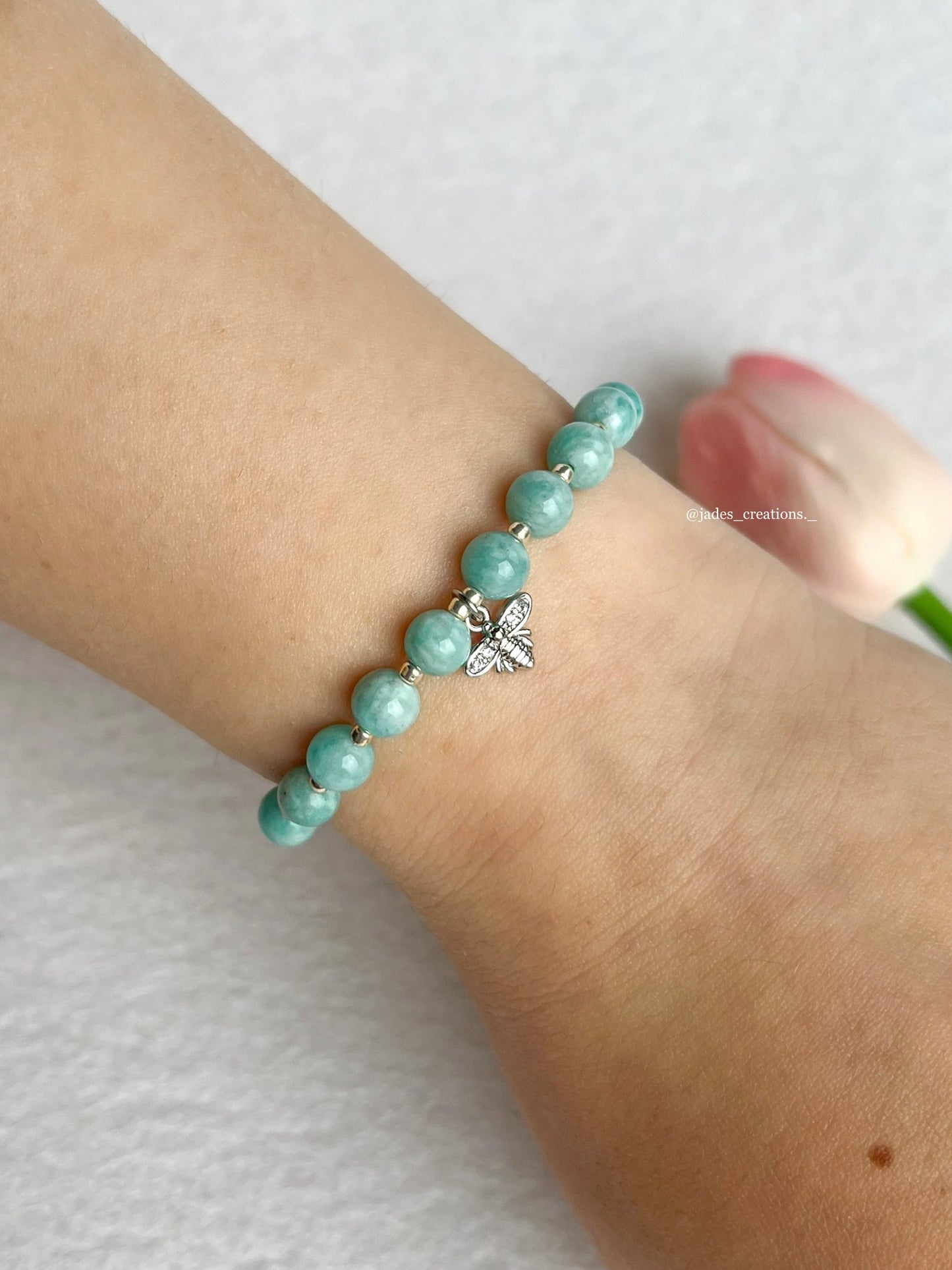 Bracciale con Amazzonite Argentato