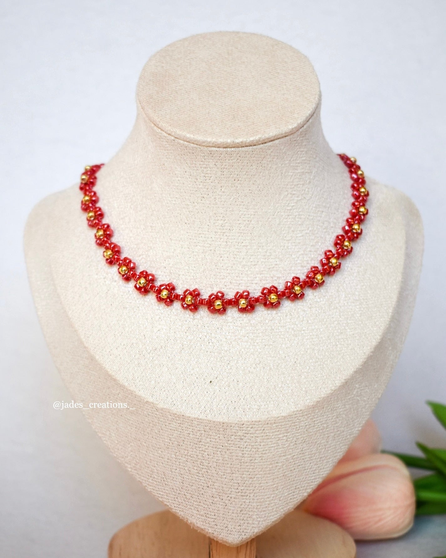 Collana Floreale Rosso Cherry