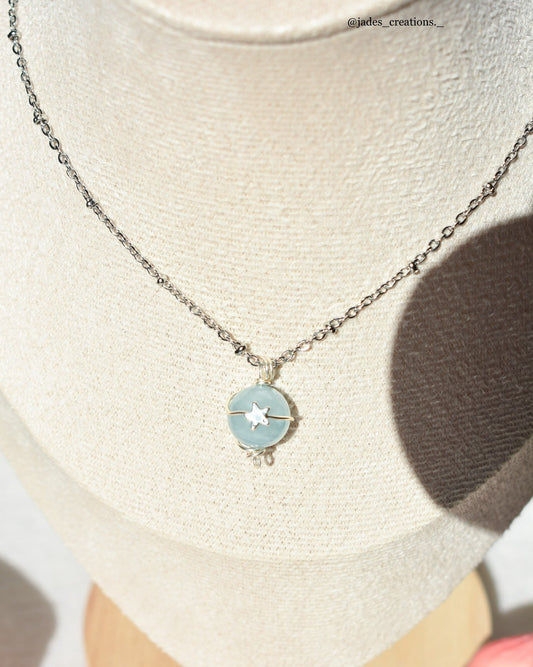 Collana Saturno 2.0 con Acquamarina