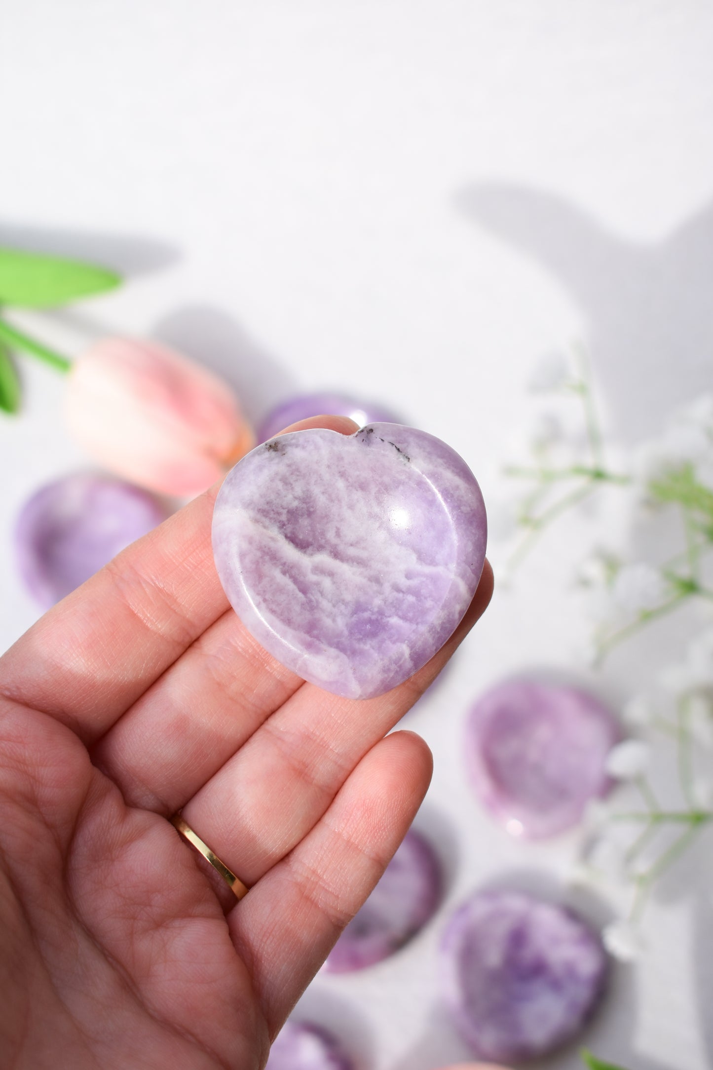 Worry stone cuore Lepidolite