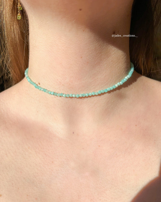 Collana girocollo con cristalli