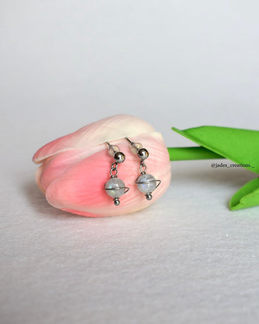 Orecchini Saturno con Labradorite