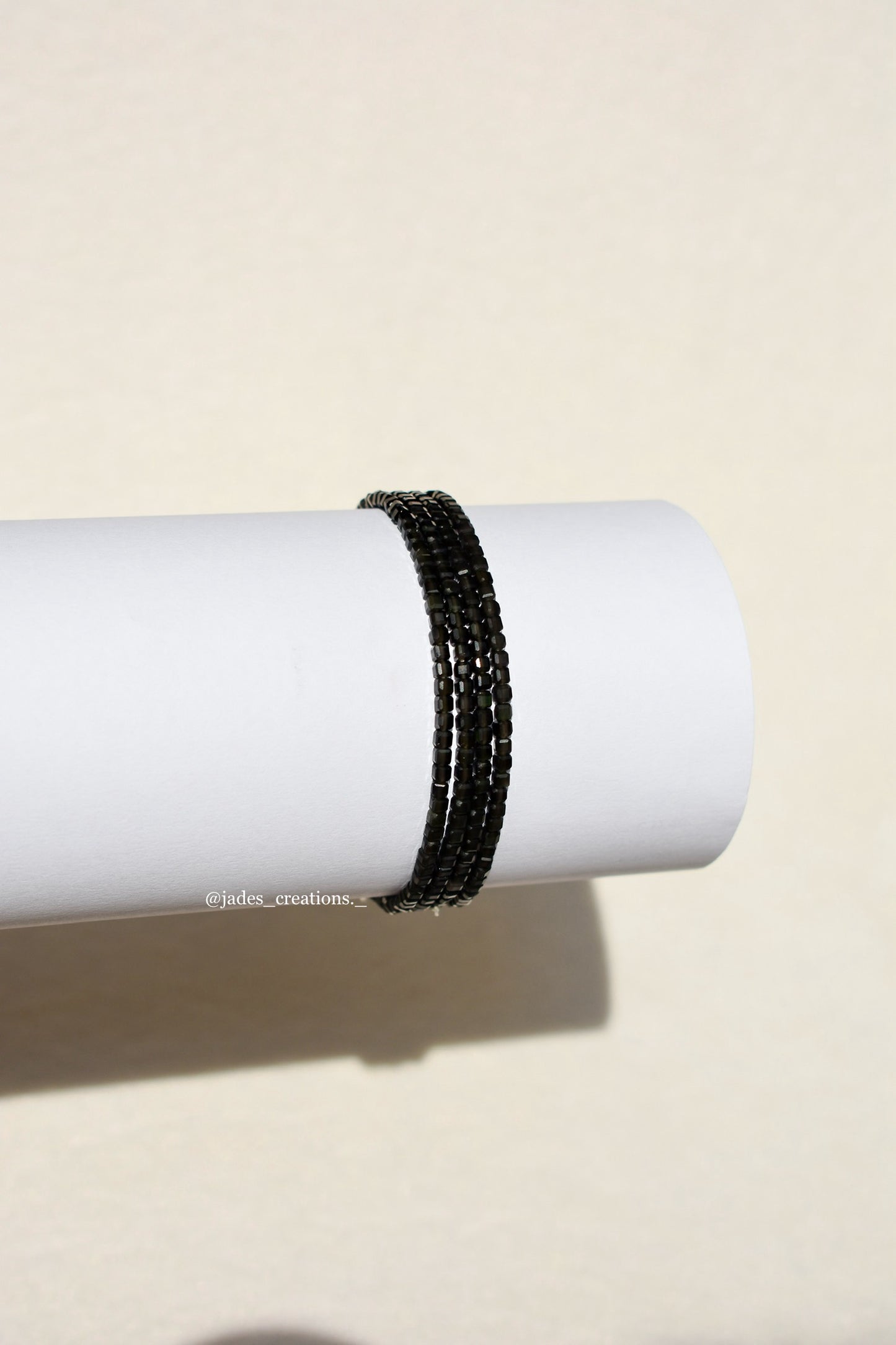 Bracciale elastico Tormalina nera