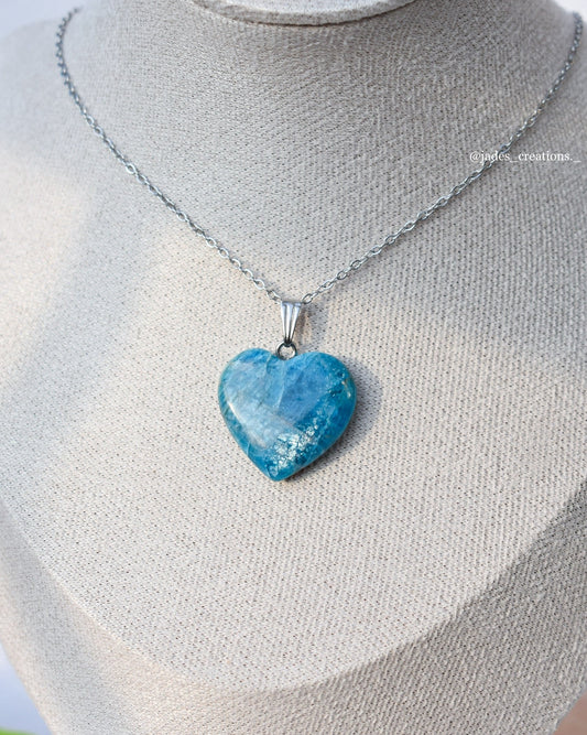 Collana cuore in Apatite