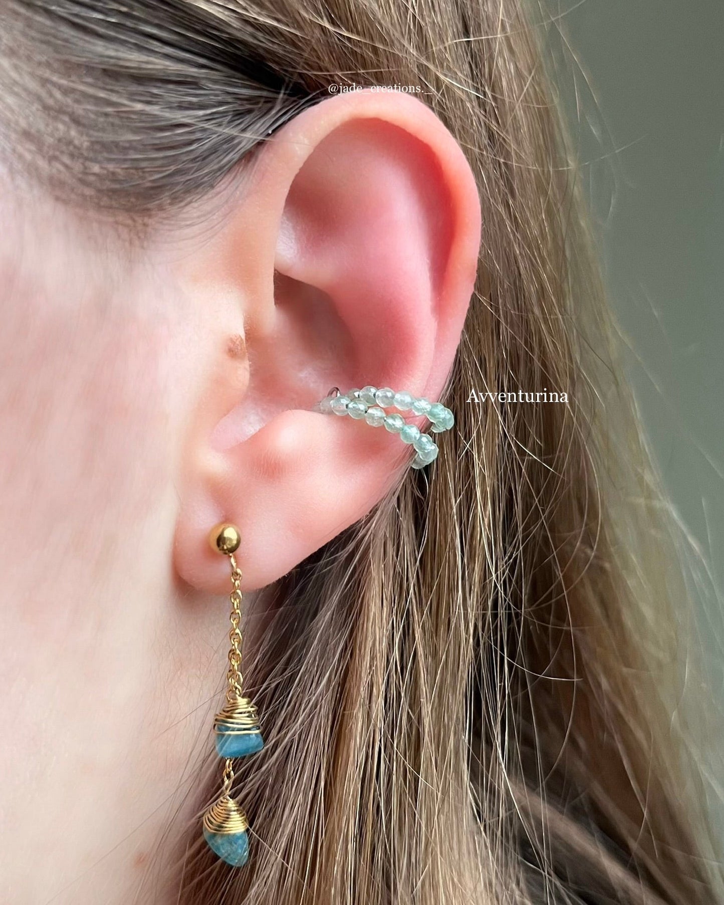 Ear Cuff con cristalli 2mm