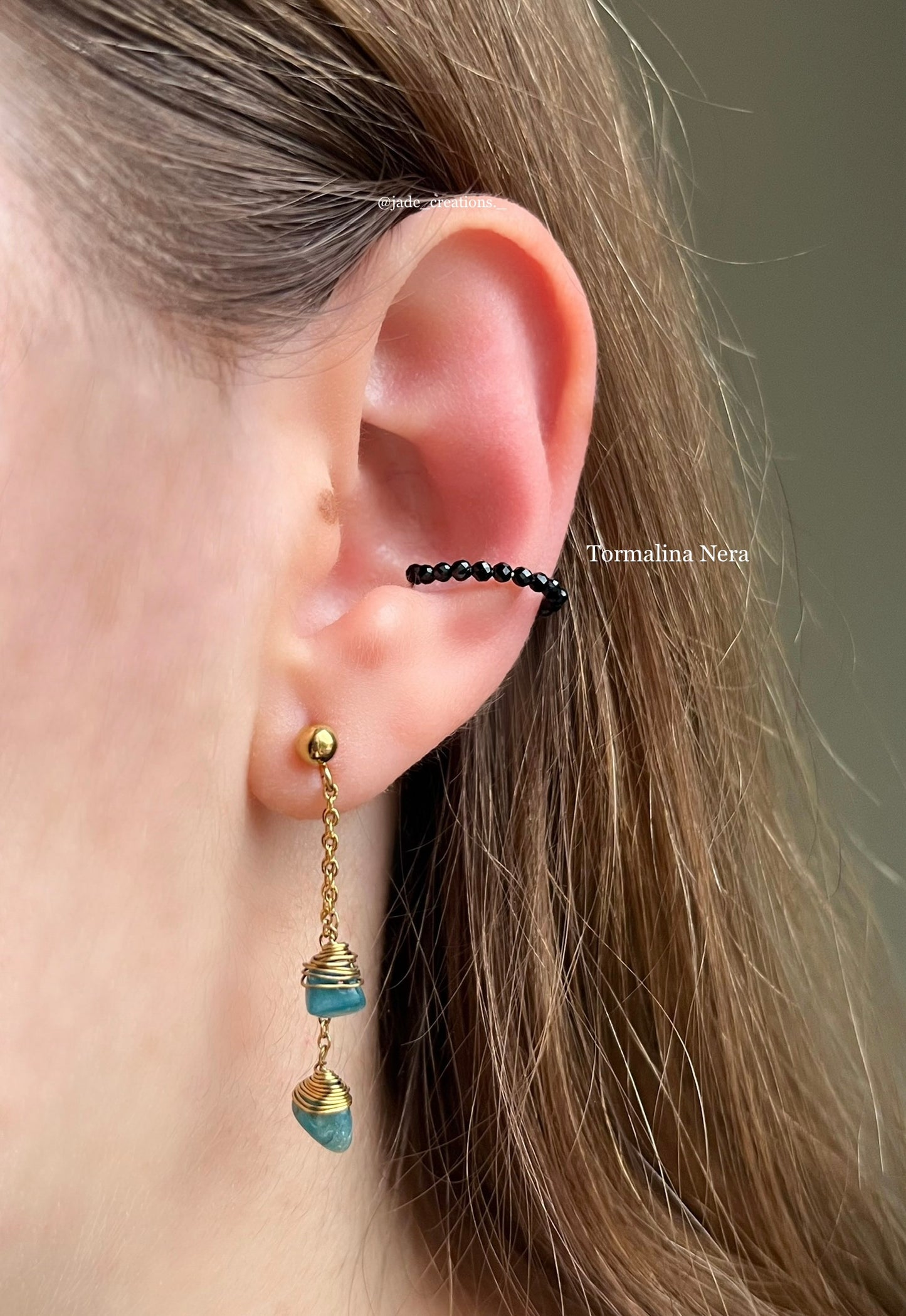 Ear Cuff con cristalli 2mm
